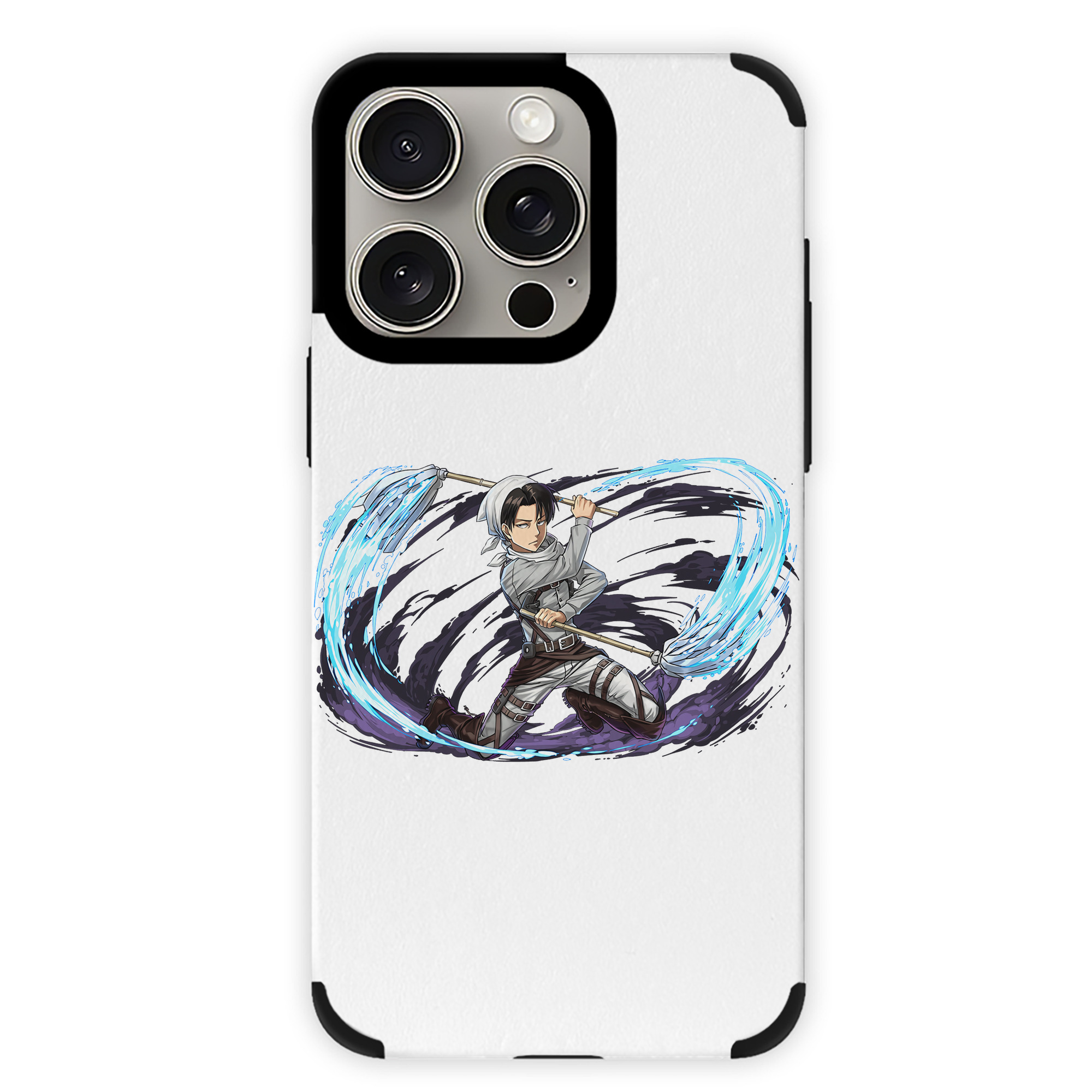 （画像用） 進撃の巨人 リヴァイ·アッカーマン Attack on Titan Levi Ackerman 【iPhone15ProMax対応】 PUレザー スマホケース 耐衝撃＆黄変防止
