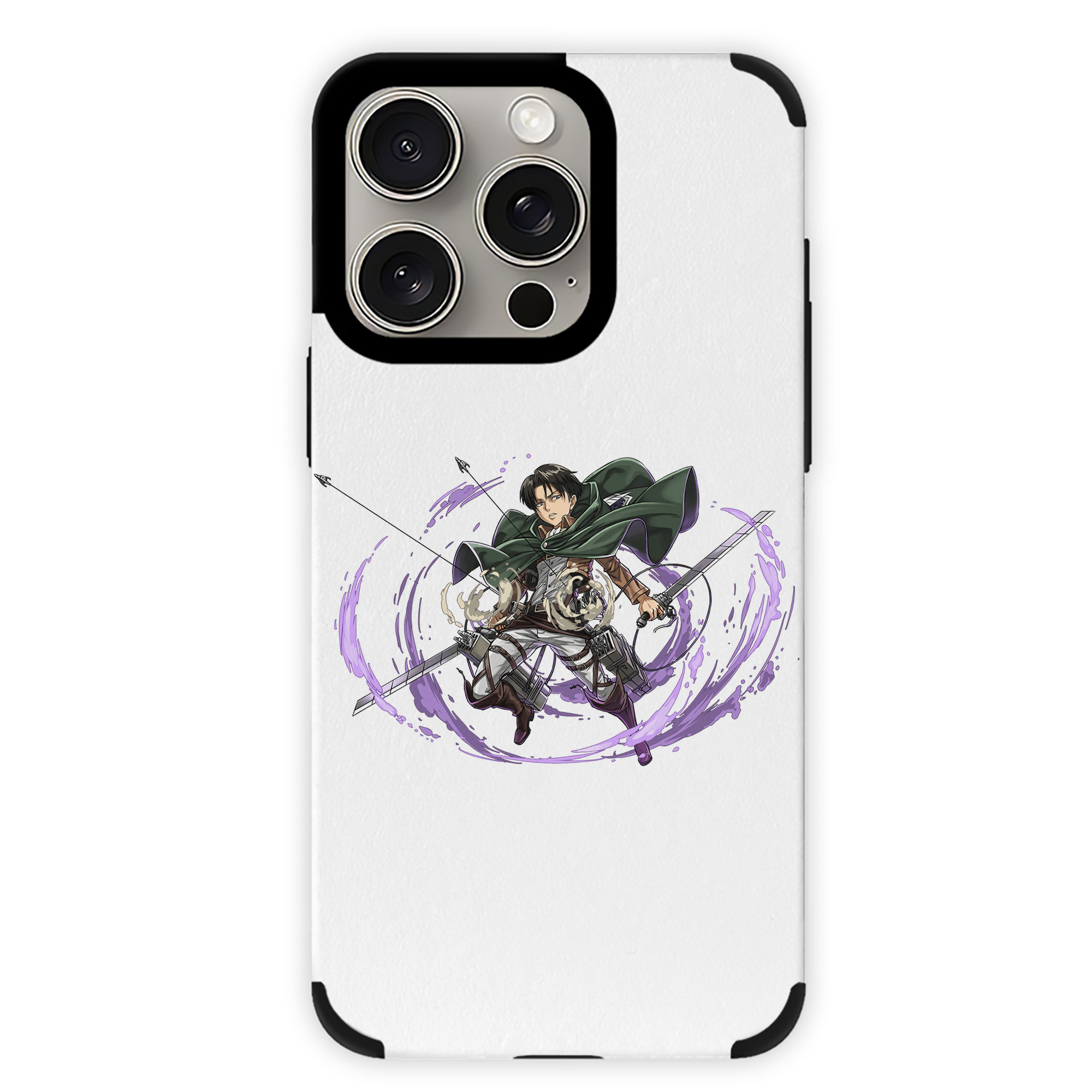 （画像用） 進撃の巨人 リヴァイ·アッカーマン Attack on Titan Levi Ackerman 【iPhone15ProMax対応】 PUレザー スマホケース 耐衝撃＆黄変防止