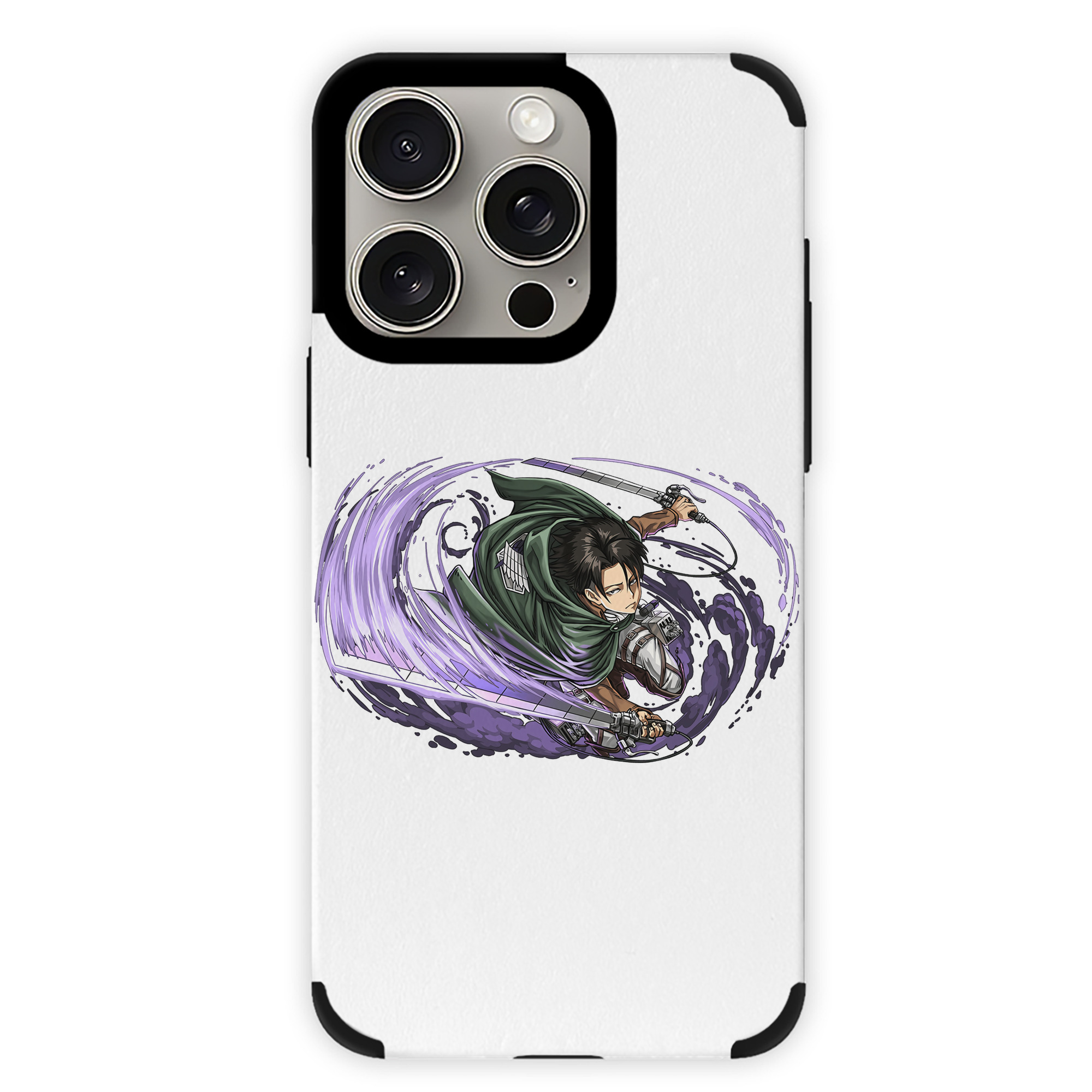 （画像用） 進撃の巨人 リヴァイ·アッカーマン Attack on Titan Levi Ackerman 【iPhone15ProMax対応】 PUレザー スマホケース 耐衝撃＆黄変防止