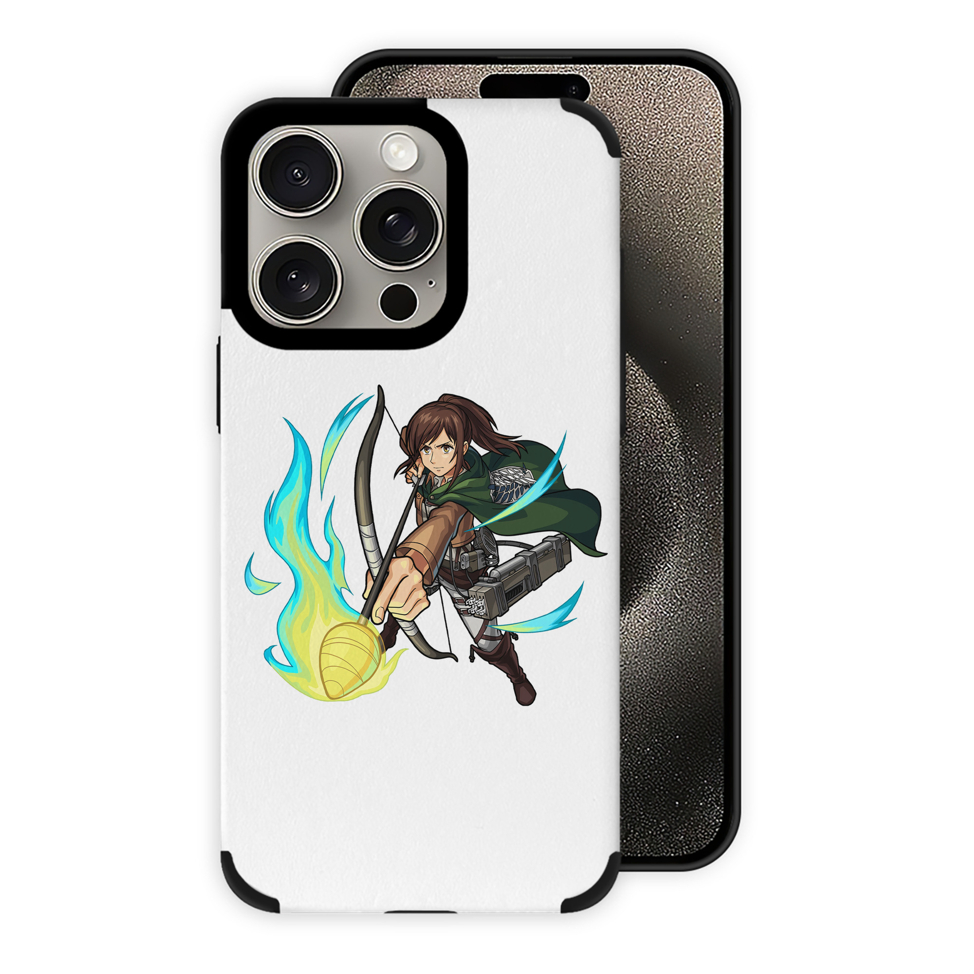 （画像用） 進撃の巨人 サシャ·ブラウス Attack on Titan Sasha Blaus 【iPhone15ProMax対応】 PUレザー スマホケース 耐衝撃＆黄変防止