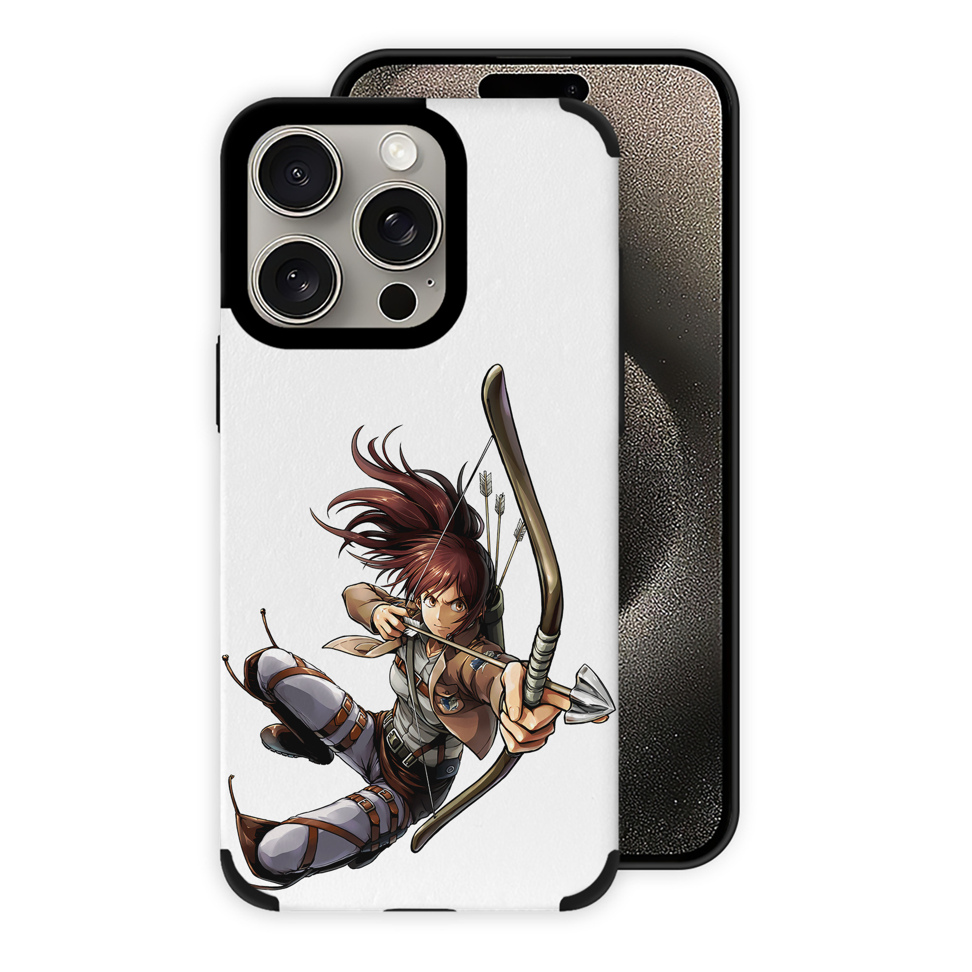 （画像用） 進撃の巨人 サシャ·ブラウス Attack on Titan Sasha Blaus 【iPhone15ProMax対応】 PUレザー スマホケース 耐衝撃＆黄変防止