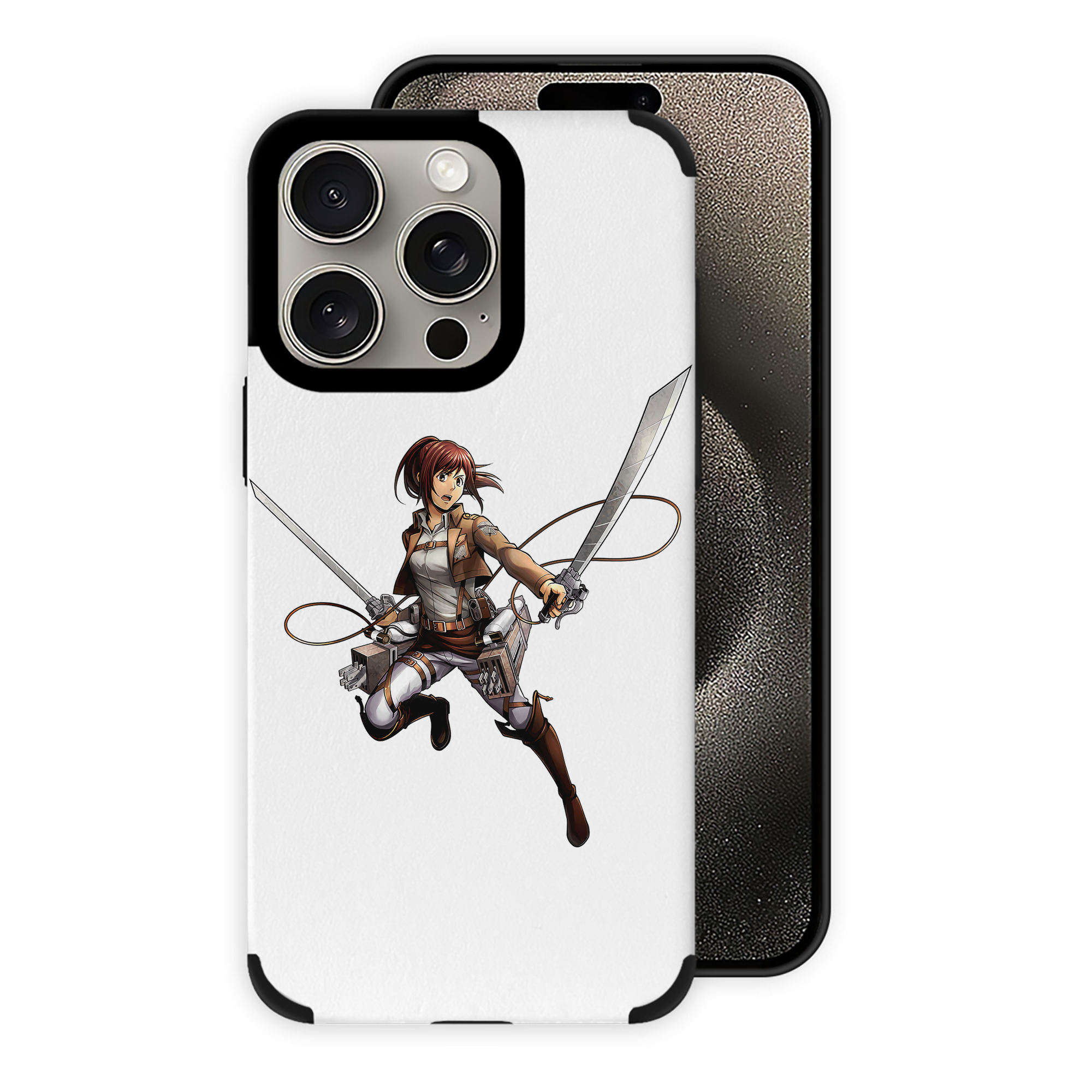 （画像用） 進撃の巨人 サシャ·ブラウス Attack on Titan Sasha Blaus 【iPhone15ProMax対応】 PUレザー スマホケース 耐衝撃＆黄変防止