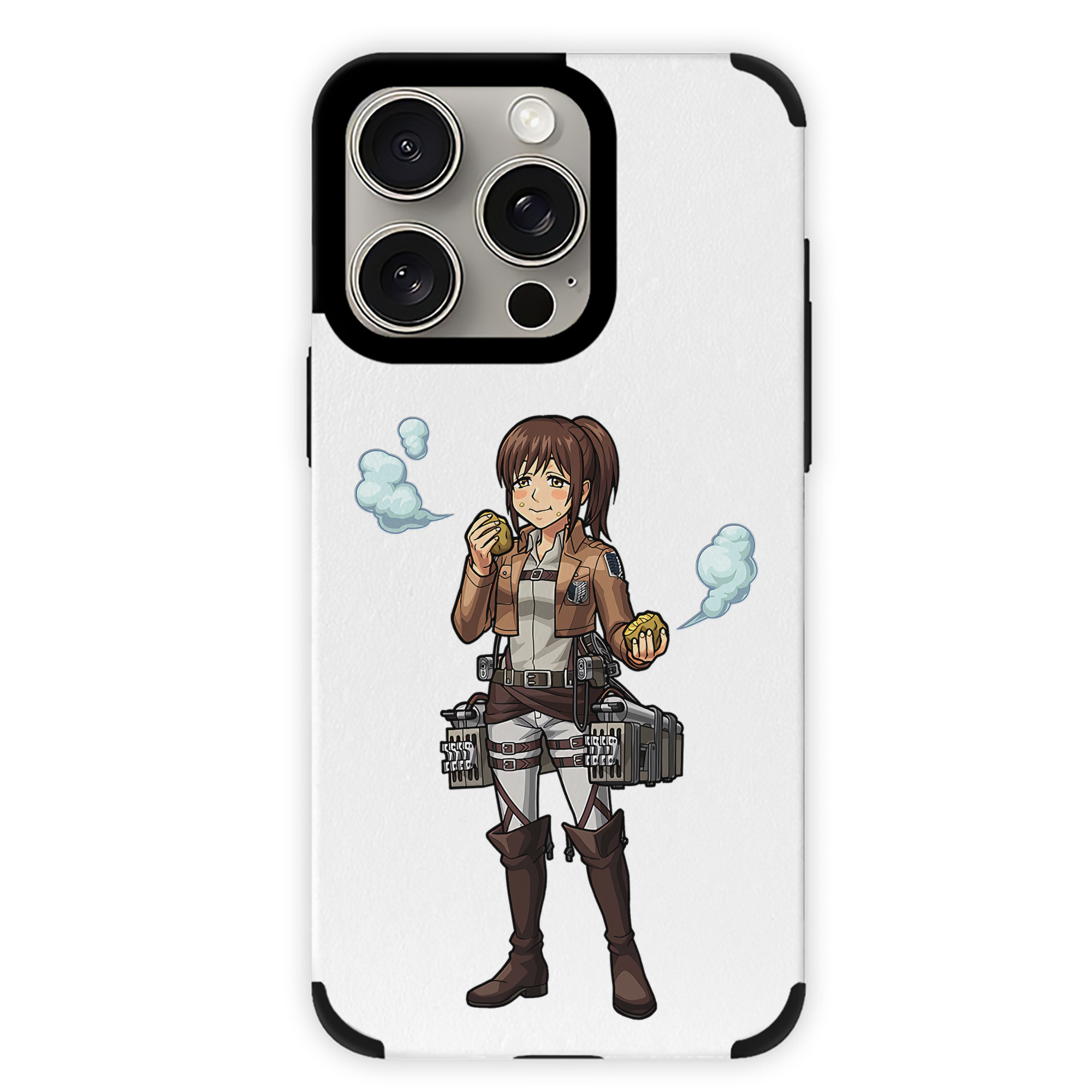 （画像用） 進撃の巨人 サシャ·ブラウス Attack on Titan Sasha Blaus 【iPhone15ProMax対応】 PUレザー スマホケース 耐衝撃＆黄変防止