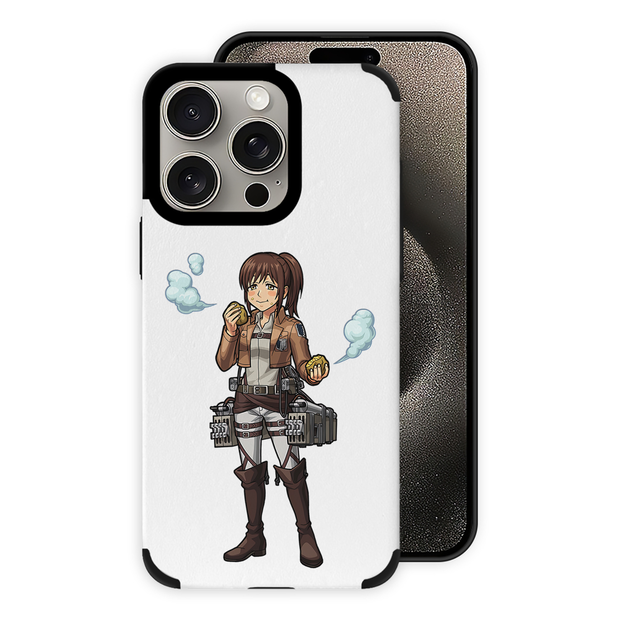 （画像用） 進撃の巨人 サシャ·ブラウス Attack on Titan Sasha Blaus 【iPhone15ProMax対応】 PUレザー スマホケース 耐衝撃＆黄変防止