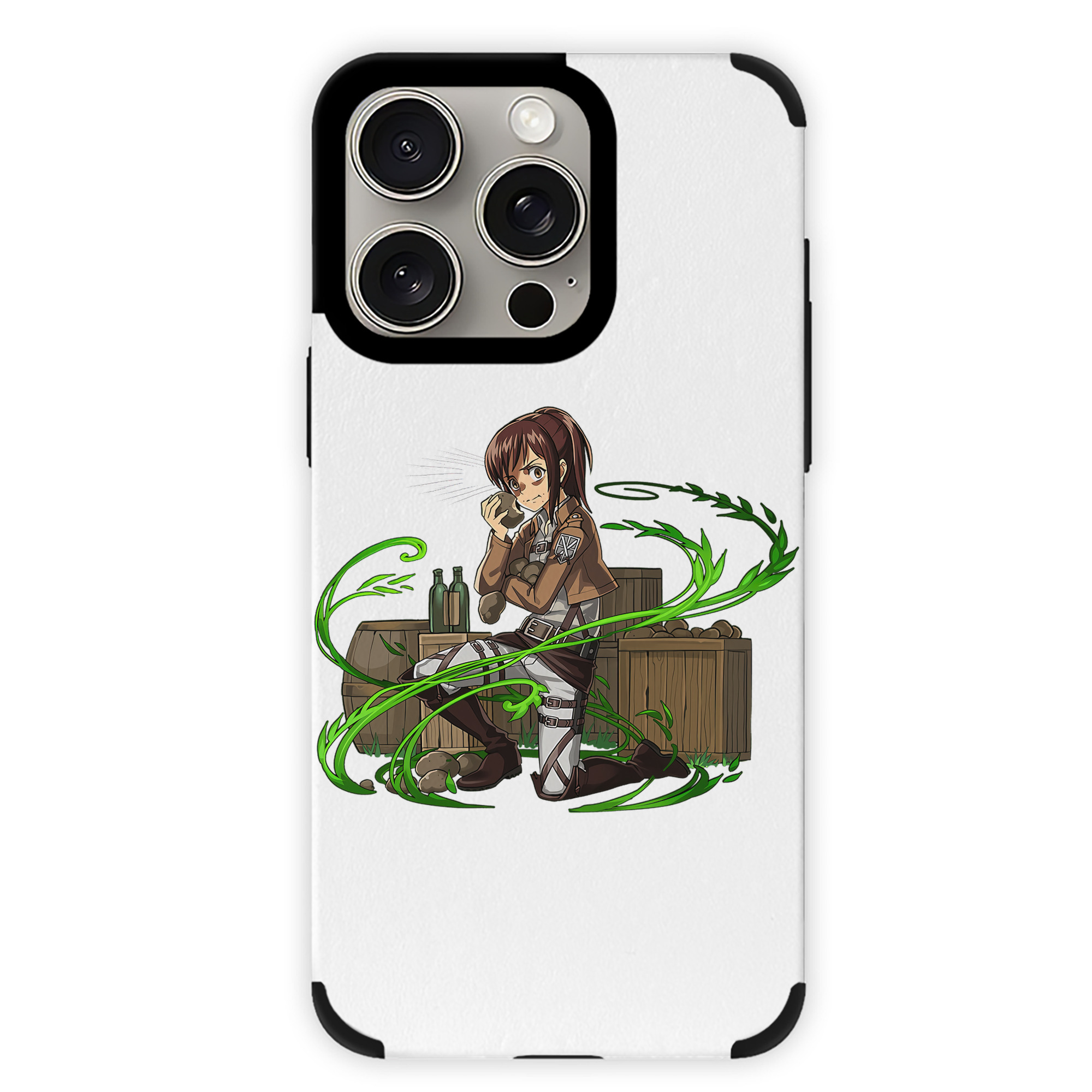 （画像用） 進撃の巨人 サシャ·ブラウス Attack on Titan Sasha Blaus 【iPhone15ProMax対応】 PUレザー スマホケース 耐衝撃＆黄変防止