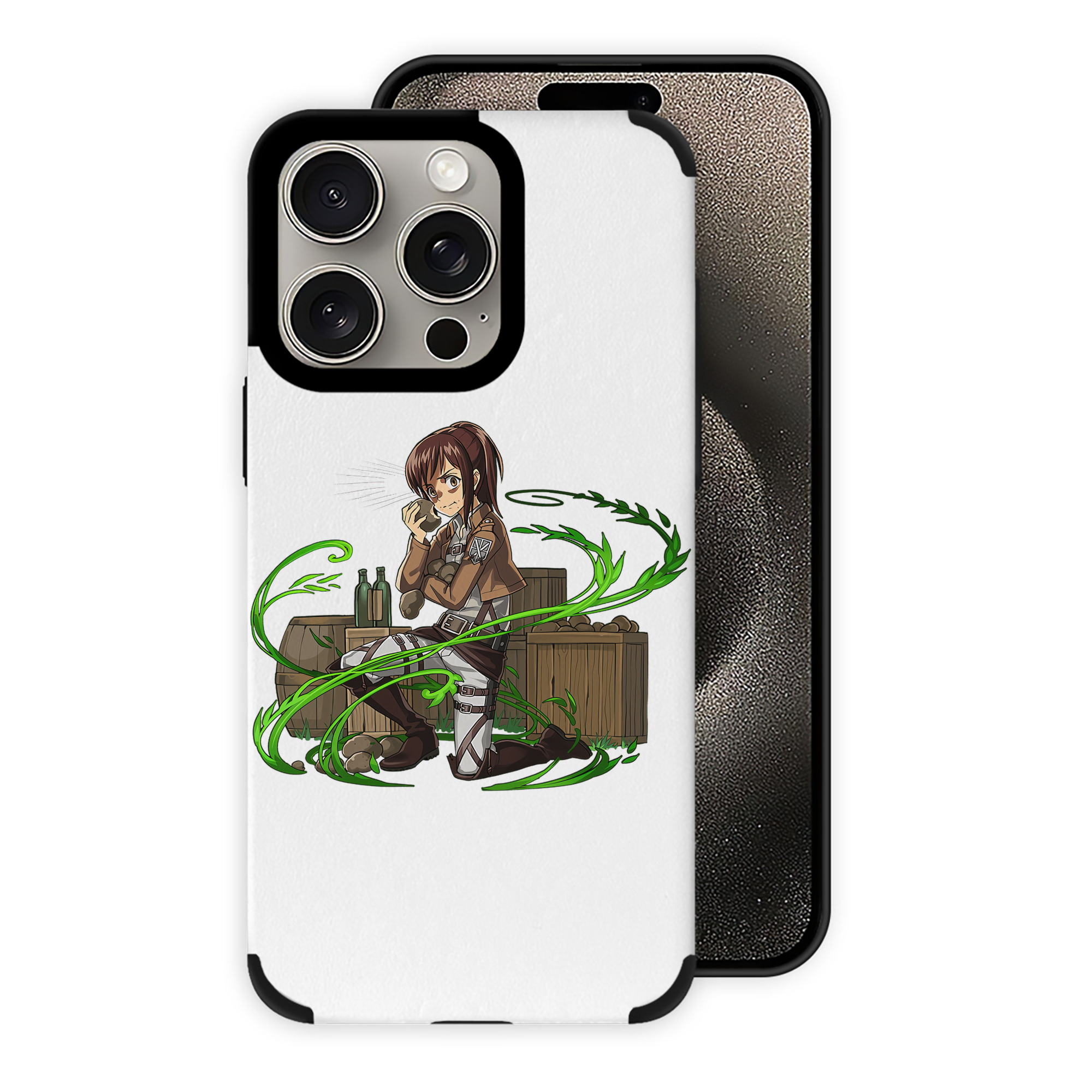 （画像用） 進撃の巨人 サシャ·ブラウス Attack on Titan Sasha Blaus 【iPhone15ProMax対応】 PUレザー スマホケース 耐衝撃＆黄変防止