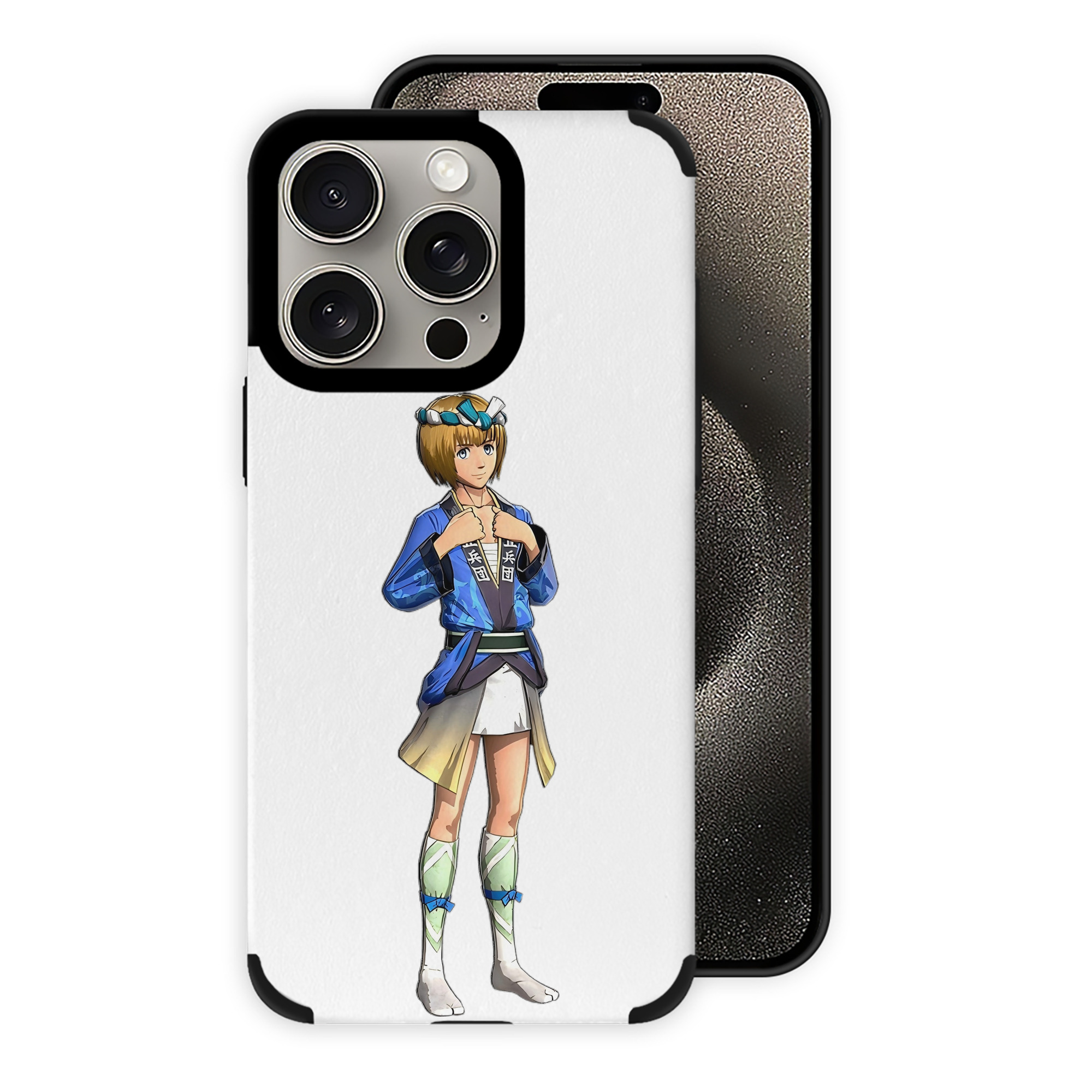 （画像用） 進撃の巨人 アルミン·アルレルト Attack on Titan Armin Arlert 【iPhone15ProMax対応】 PUレザー スマホケース 耐衝撃＆黄変防止