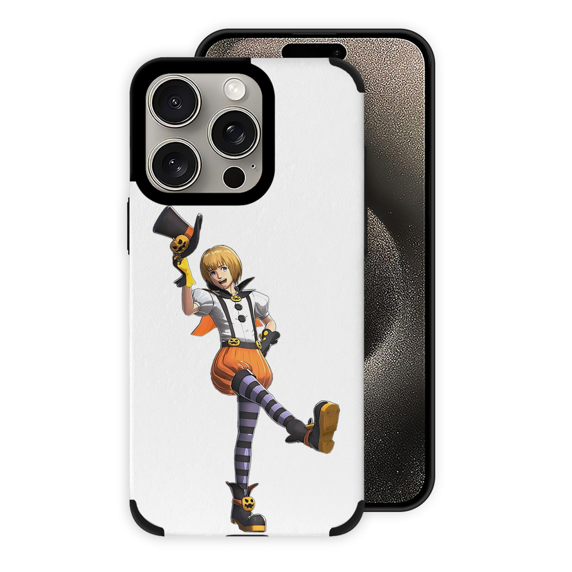 （画像用） 進撃の巨人 アルミン·アルレルト Attack on Titan Armin Arlert 【iPhone15ProMax対応】 PUレザー スマホケース 耐衝撃＆黄変防止