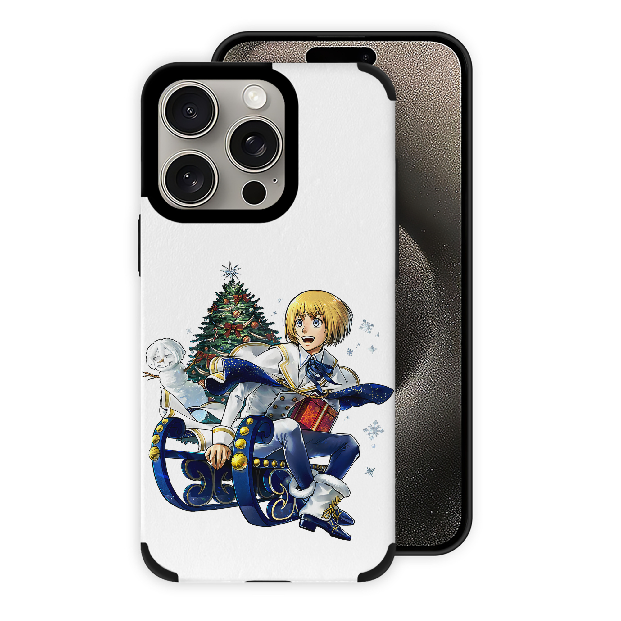 （画像用） 進撃の巨人 アルミン·アルレルト Attack on Titan Armin Arlert 【iPhone15ProMax対応】 PUレザー スマホケース 耐衝撃＆黄変防止