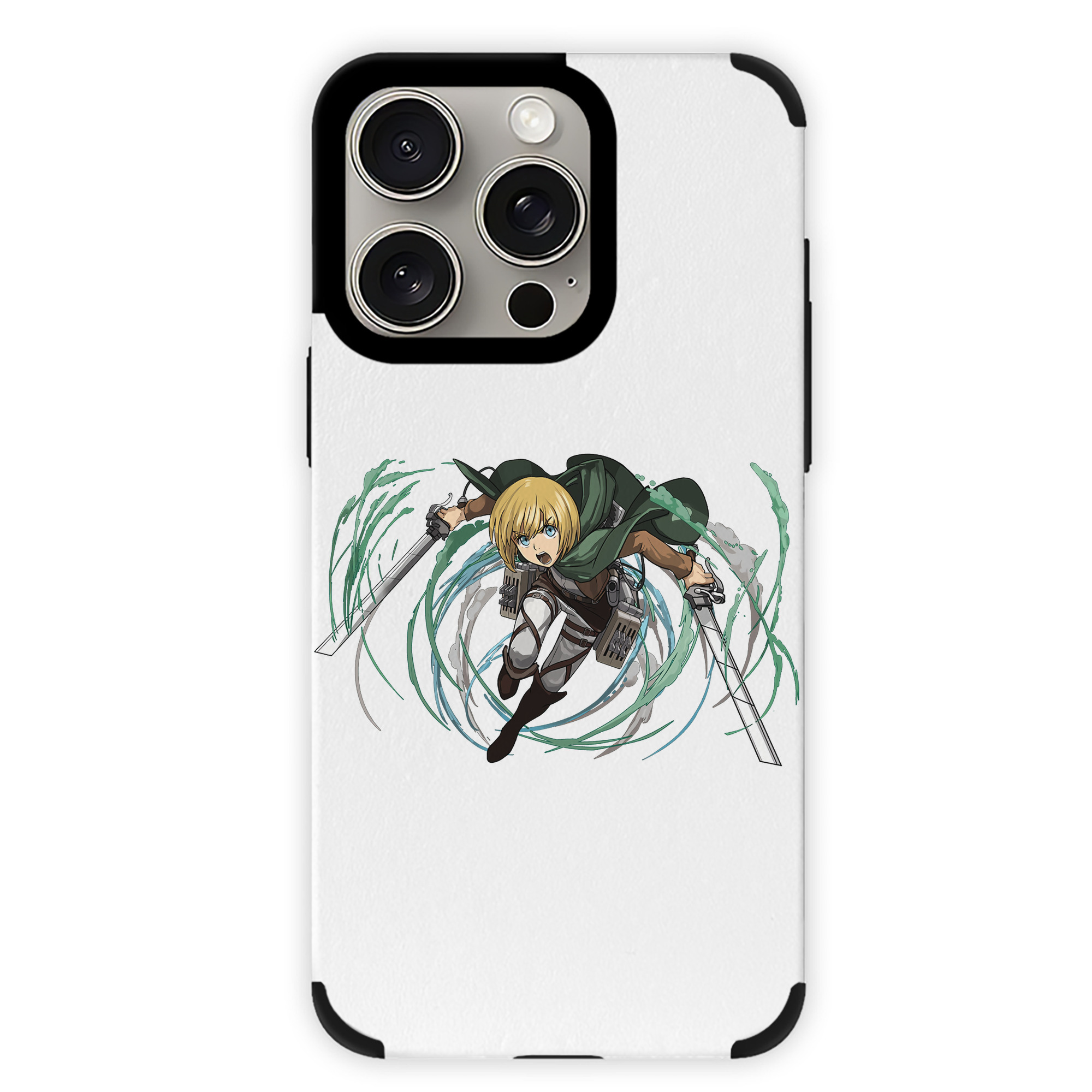 （画像用） 進撃の巨人 アルミン·アルレルト Attack on Titan Armin Arlert 【iPhone15ProMax対応】 PUレザー スマホケース 耐衝撃＆黄変防止
