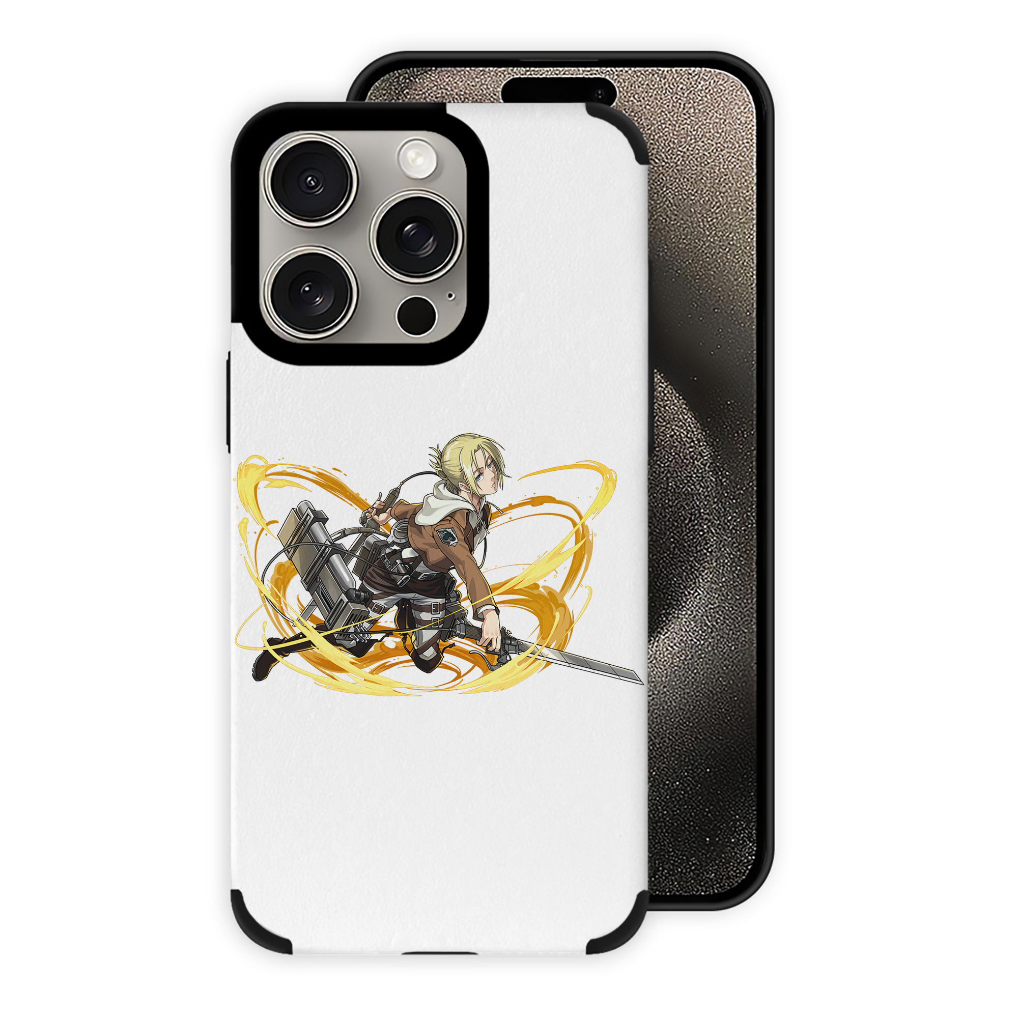 （画像用） 進撃の巨人 アニ・レオンハート Attack on Titan Annie Leonhart 【iPhone15ProMax対応】 PUレザー スマホケース 耐衝撃＆黄変防止