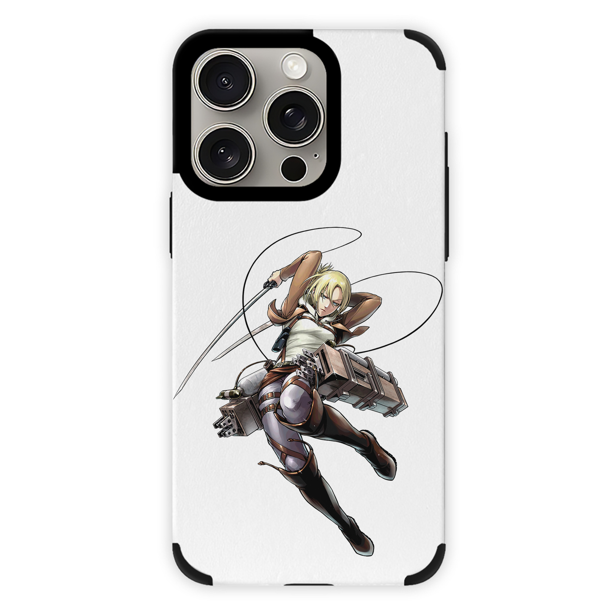 （画像用） 進撃の巨人 アニ・レオンハート Attack on Titan Annie Leonhart 【iPhone15ProMax対応】 PUレザー スマホケース 耐衝撃＆黄変防止