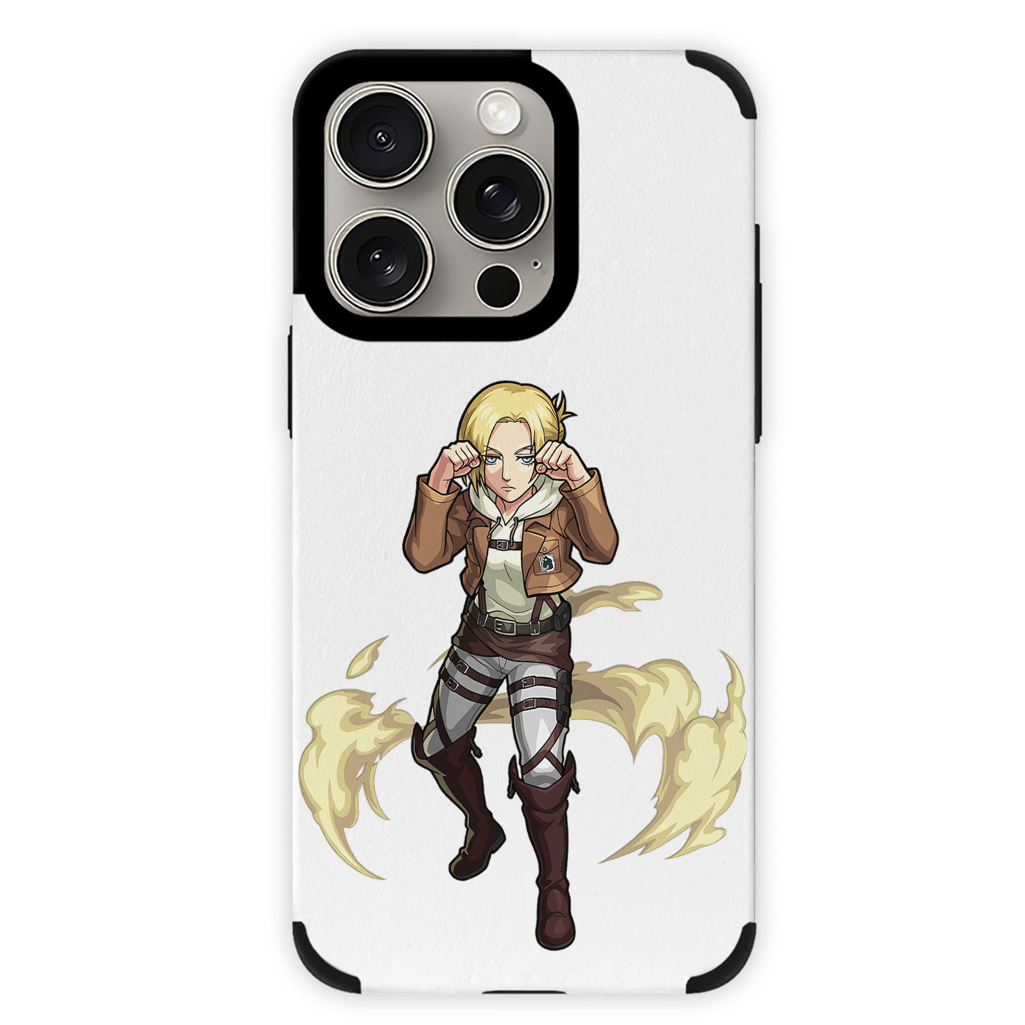 （画像用） 進撃の巨人 アニ・レオンハート Attack on Titan Annie Leonhart 【iPhone15ProMax対応】 PUレザー スマホケース 耐衝撃＆黄変防止