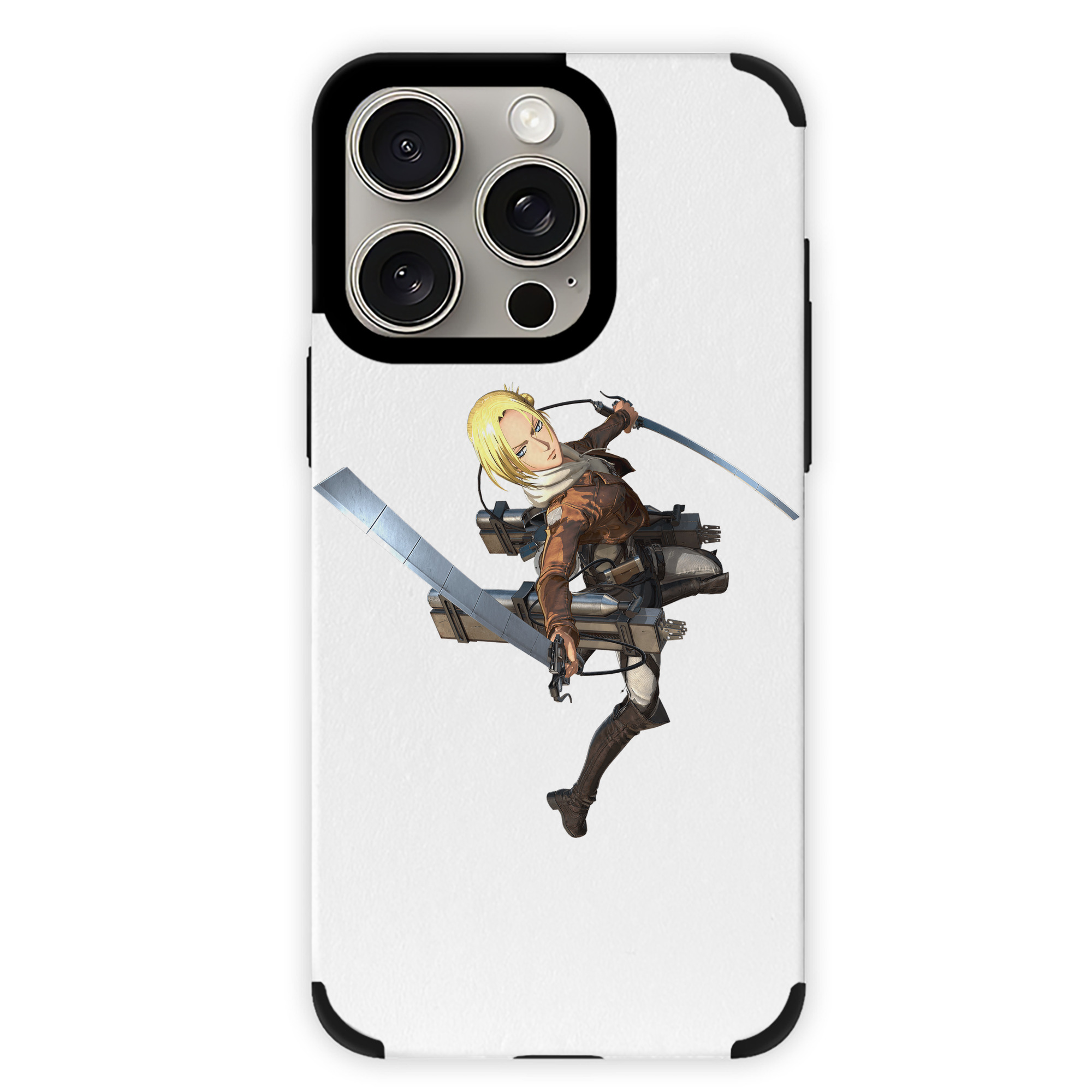 （画像用） 進撃の巨人 アニ・レオンハート Attack on Titan Annie Leonhart 【iPhone15ProMax対応】 PUレザー スマホケース 耐衝撃＆黄変防止