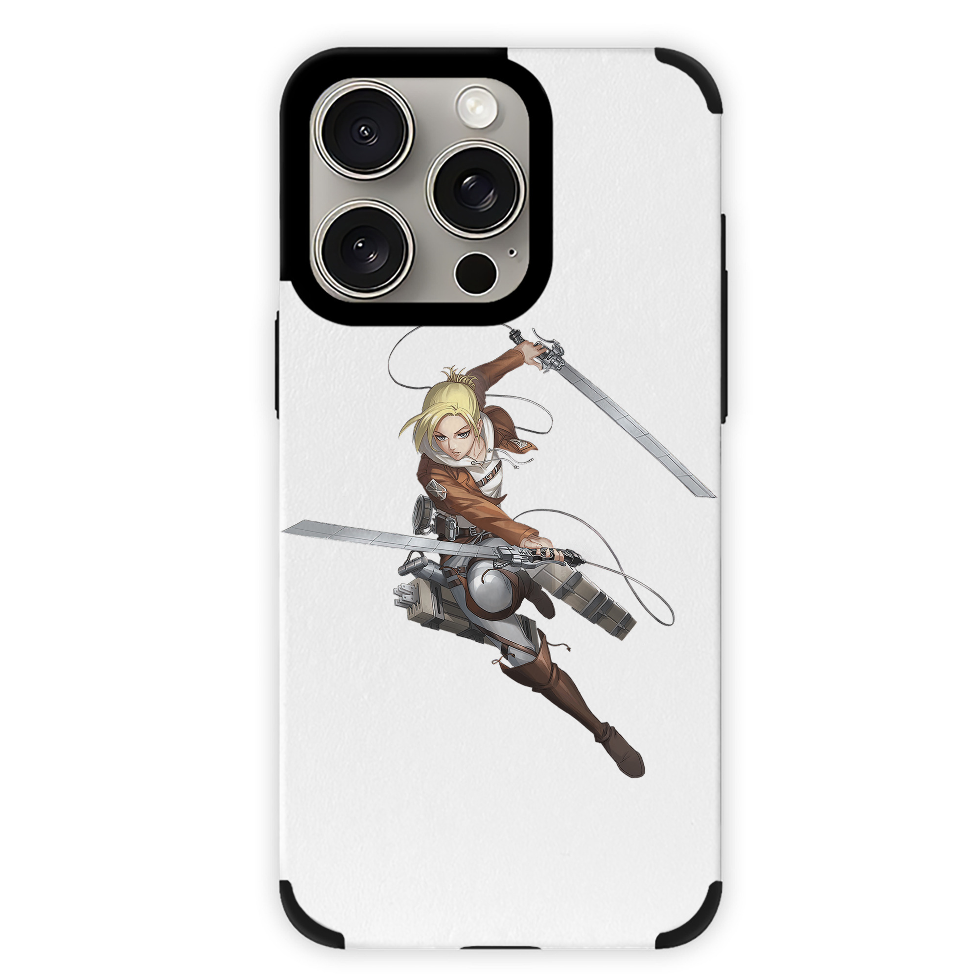 （画像用） 進撃の巨人 アニ・レオンハート Attack on Titan Annie Leonhart 【iPhone15ProMax対応】 PUレザー スマホケース 耐衝撃＆黄変防止