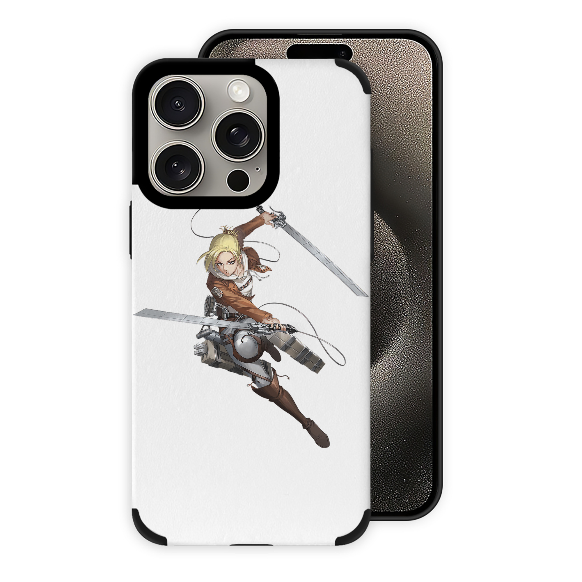 （画像用） 進撃の巨人 アニ・レオンハート Attack on Titan Annie Leonhart 【iPhone15ProMax対応】 PUレザー スマホケース 耐衝撃＆黄変防止