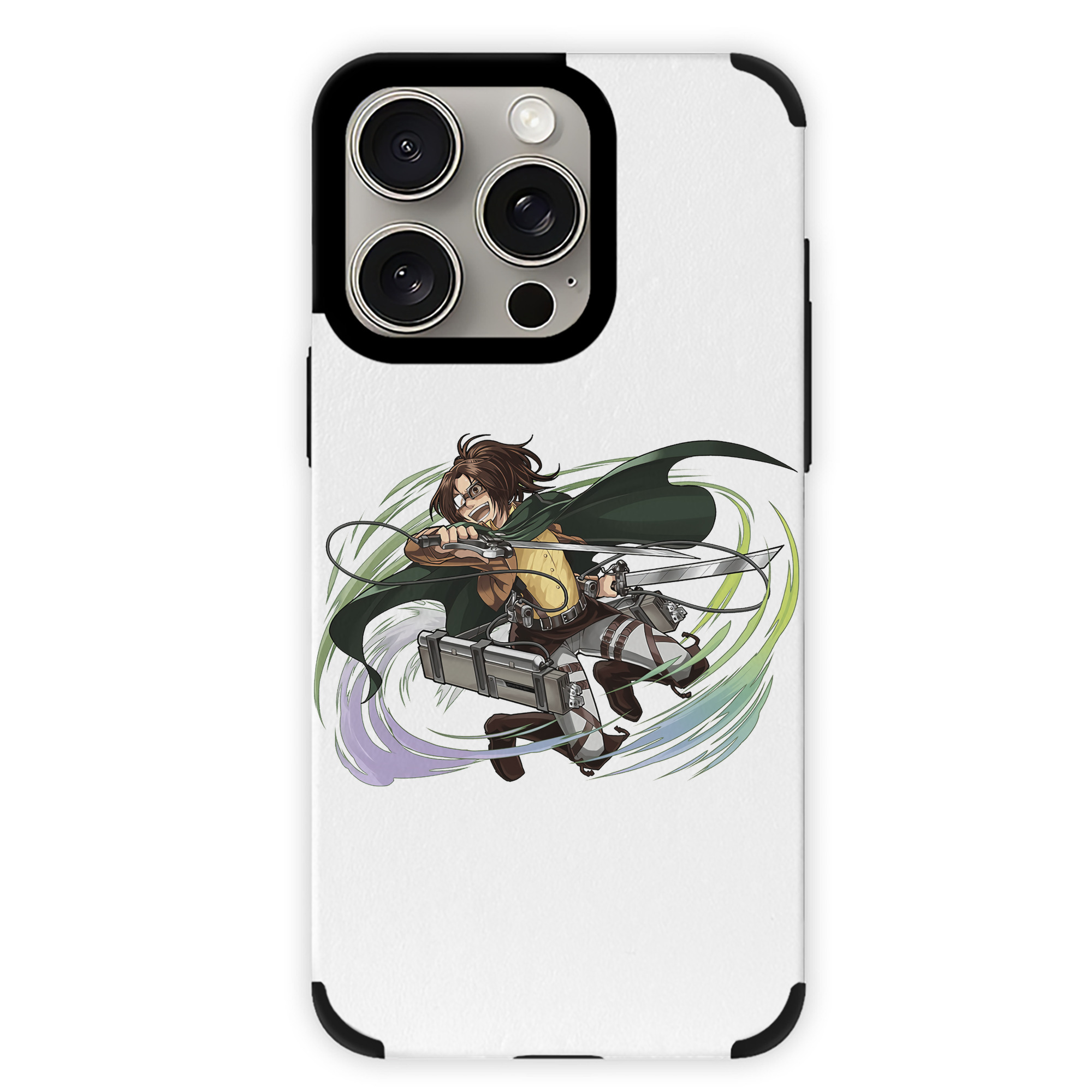 （画像用） 進撃の巨人 ハンジ·ゾエ Attack on Titan Hanji Zoe 【iPhone15ProMax対応】 PUレザー スマホケース 耐衝撃＆黄変防止
