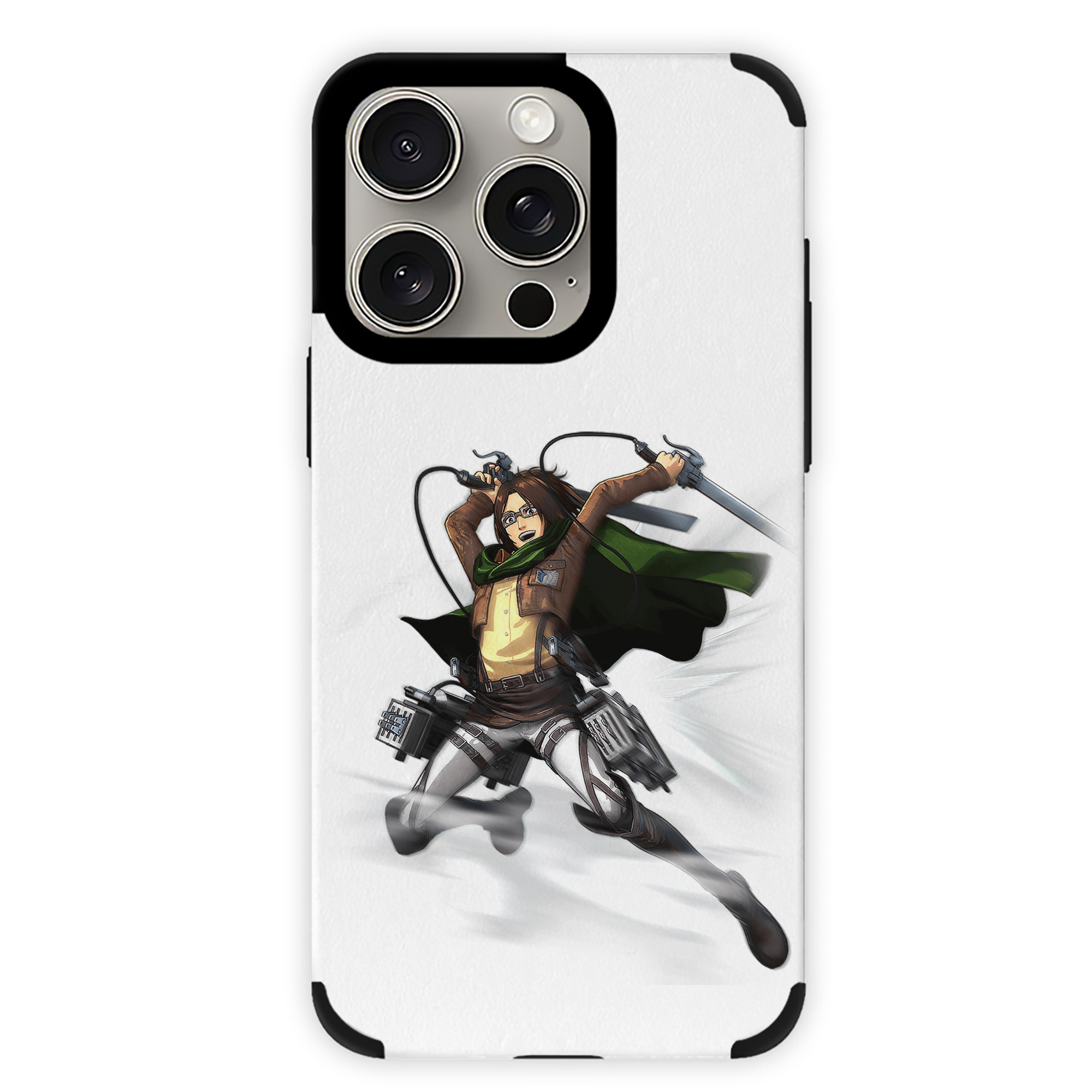 （画像用） 進撃の巨人 ハンジ·ゾエ Attack on Titan Hanji Zoe 【iPhone15ProMax対応】 PUレザー スマホケース 耐衝撃＆黄変防止