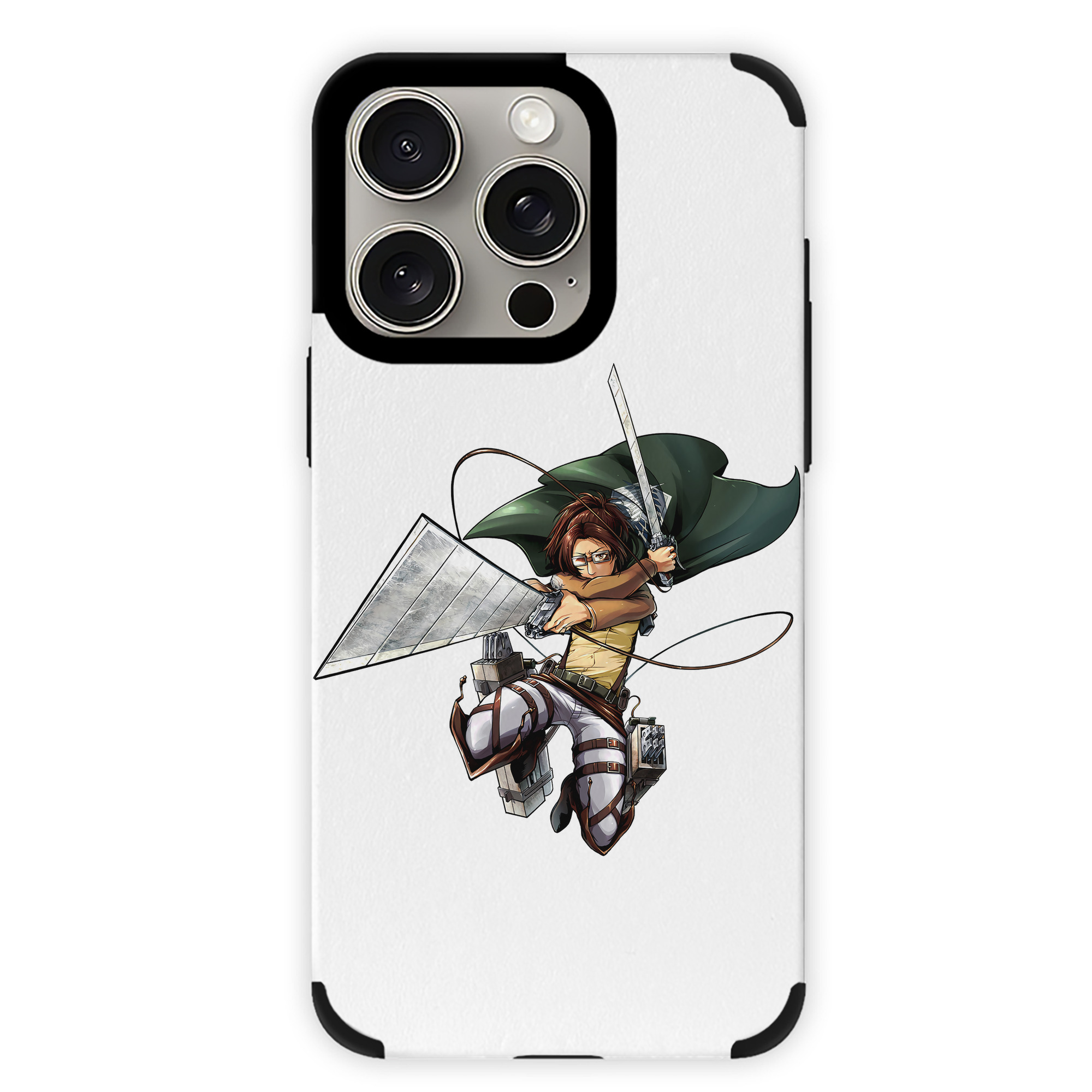 （画像用） 進撃の巨人 ハンジ·ゾエ Attack on Titan Hanji Zoe 【iPhone15ProMax対応】 PUレザー スマホケース 耐衝撃＆黄変防止
