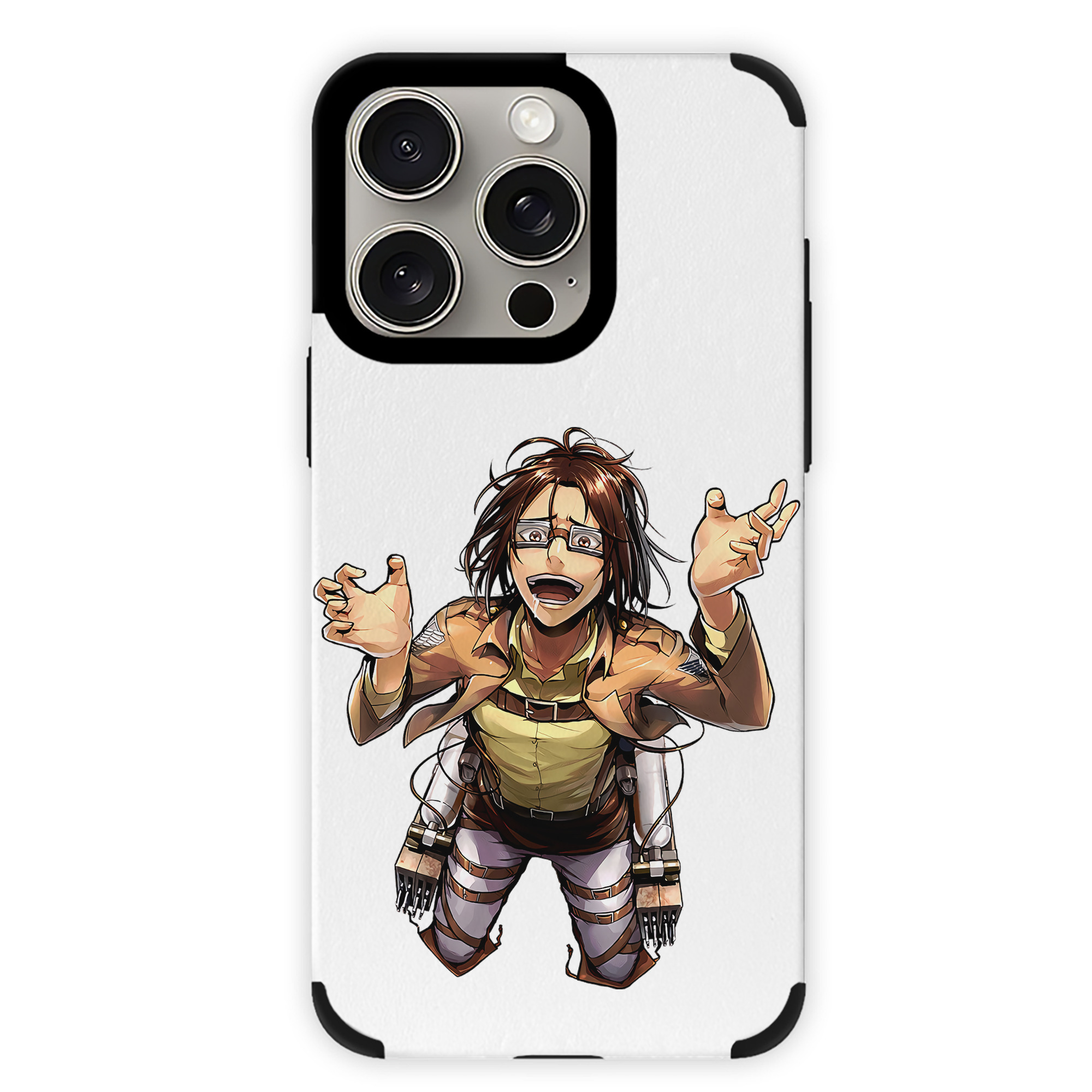 （画像用） 進撃の巨人 ハンジ·ゾエ Attack on Titan Hanji Zoe 【iPhone15ProMax対応】 PUレザー スマホケース 耐衝撃＆黄変防止