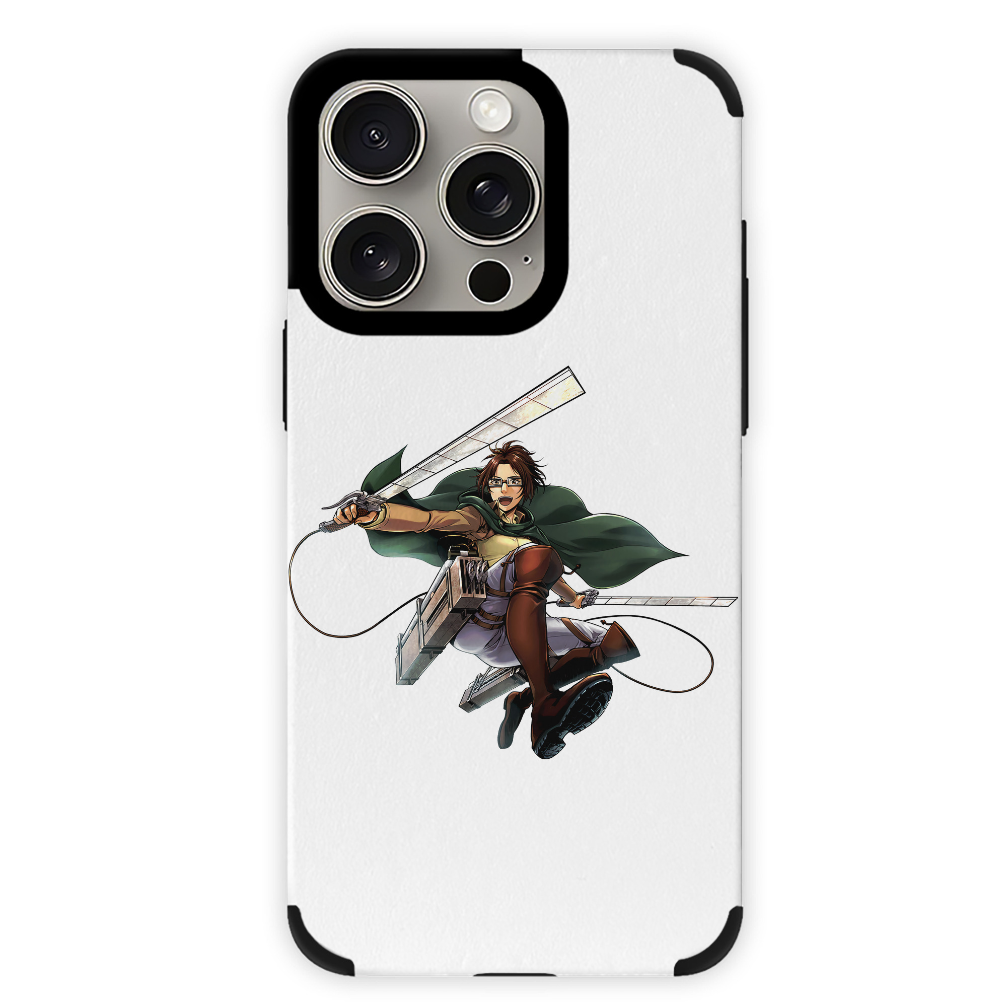 （画像用） 進撃の巨人 ハンジ·ゾエ Attack on Titan Hanji Zoe 【iPhone15ProMax対応】 PUレザー スマホケース 耐衝撃＆黄変防止