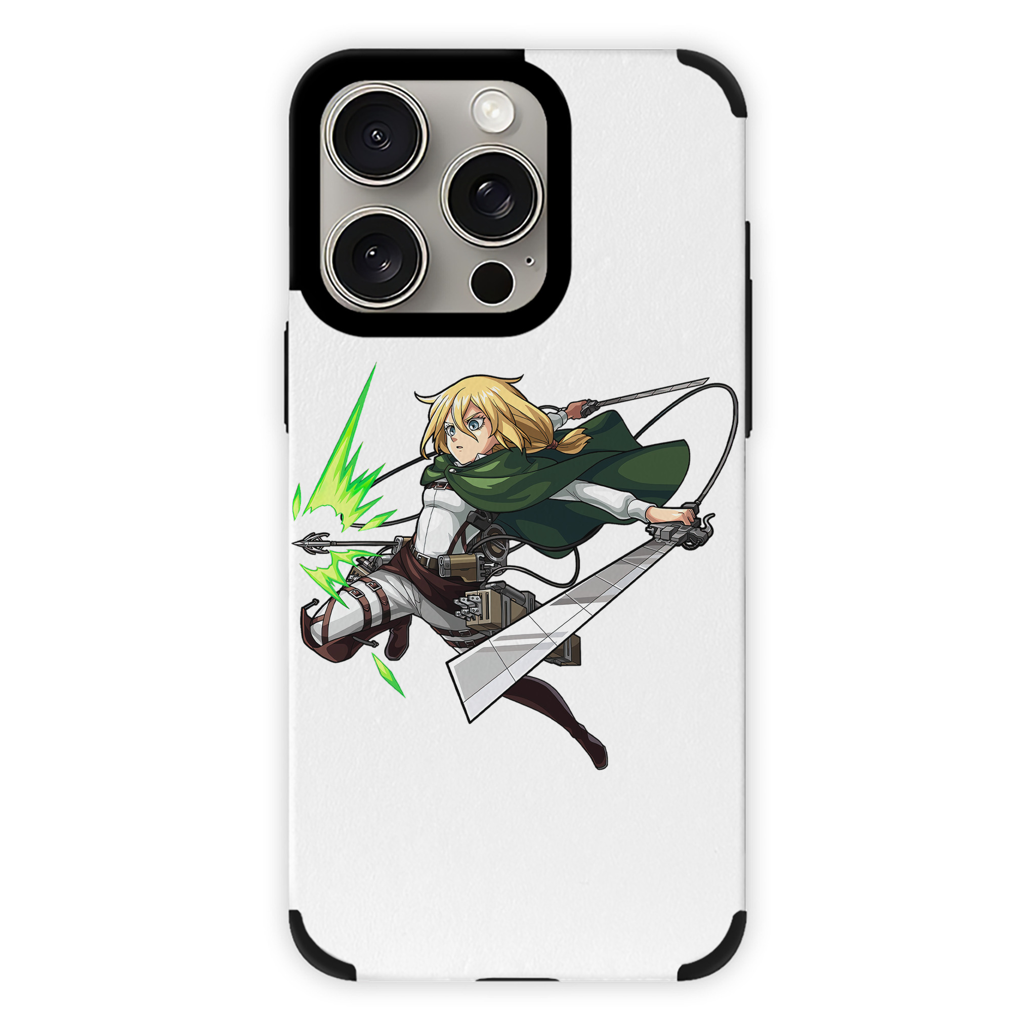 （画像用） 進撃の巨人 クリスタ·レンズ Attack on Titan Christa Lenz 【iPhone15ProMax対応】 PUレザー スマホケース 耐衝撃＆黄変防止