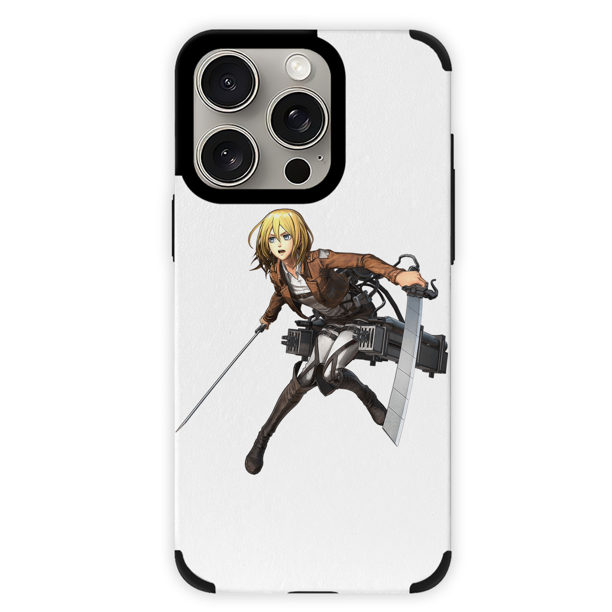 （画像用） 進撃の巨人 クリスタ·レンズ Attack on Titan Christa Lenz 【iPhone15ProMax対応】 PUレザー スマホケース 耐衝撃＆黄変防止