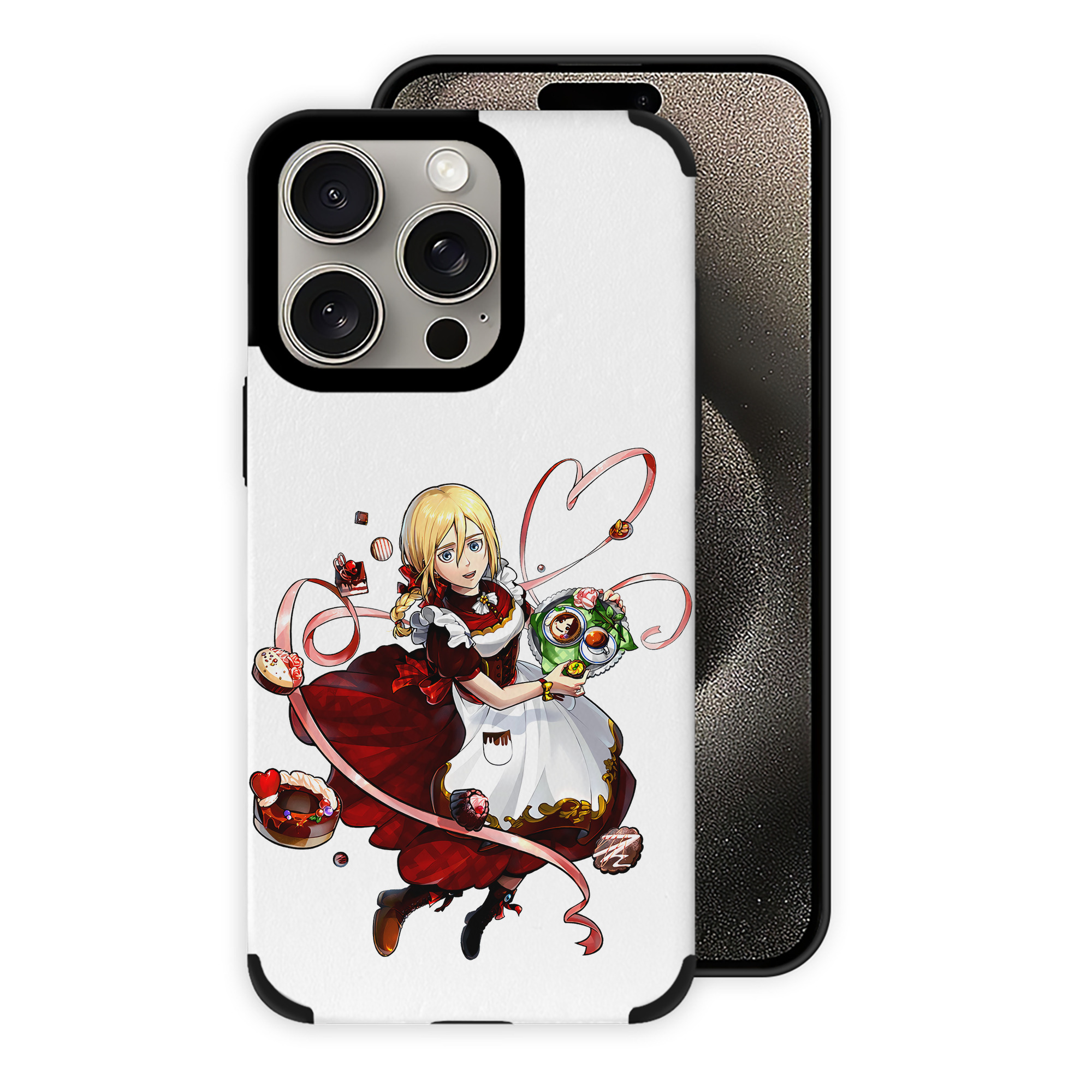 （画像用） 進撃の巨人 クリスタ·レンズ Attack on Titan Christa Lenz 【iPhone15ProMax対応】 PUレザー スマホケース 耐衝撃＆黄変防止