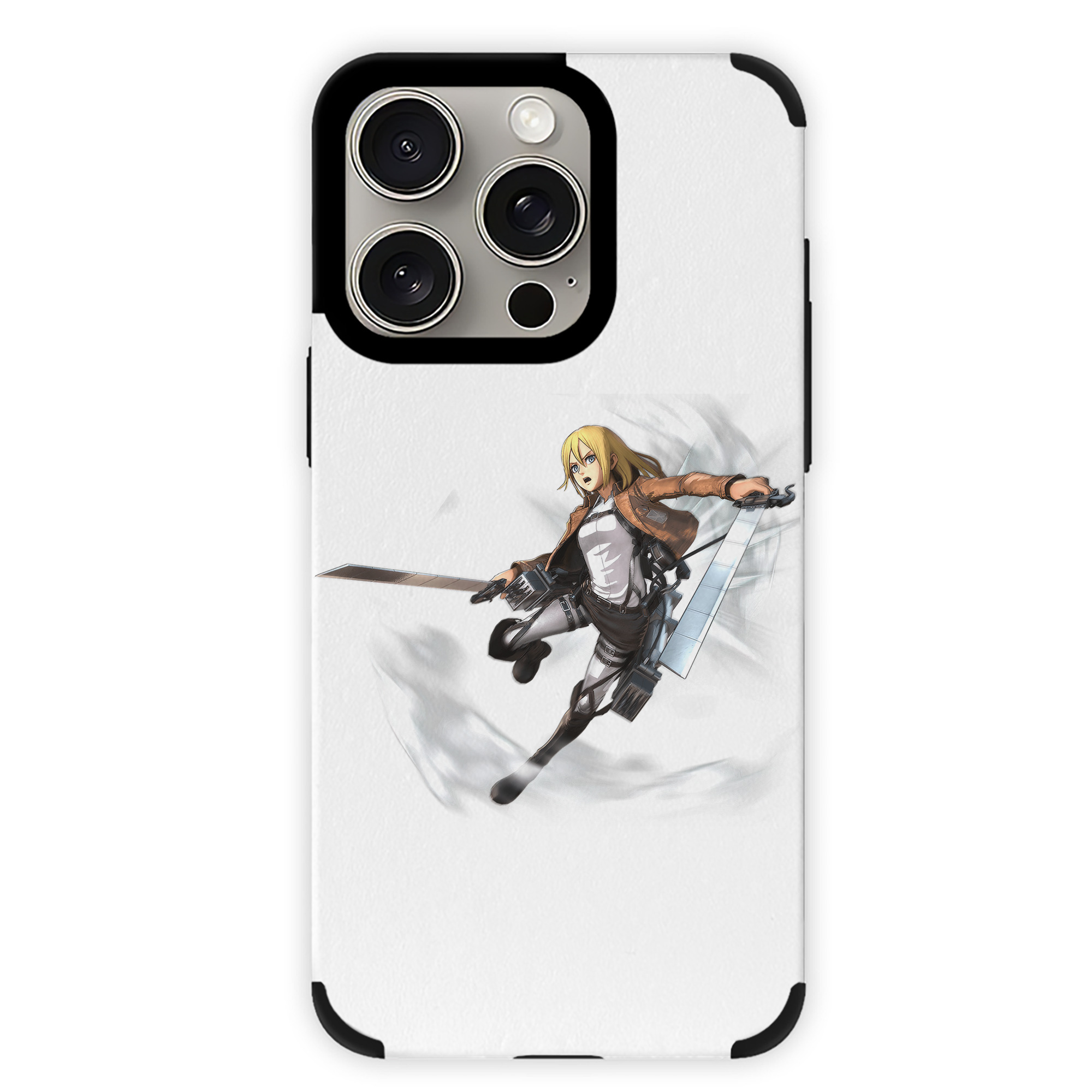 （画像用） 進撃の巨人 クリスタ·レンズ Attack on Titan Christa Lenz 【iPhone15ProMax対応】 PUレザー スマホケース 耐衝撃＆黄変防止