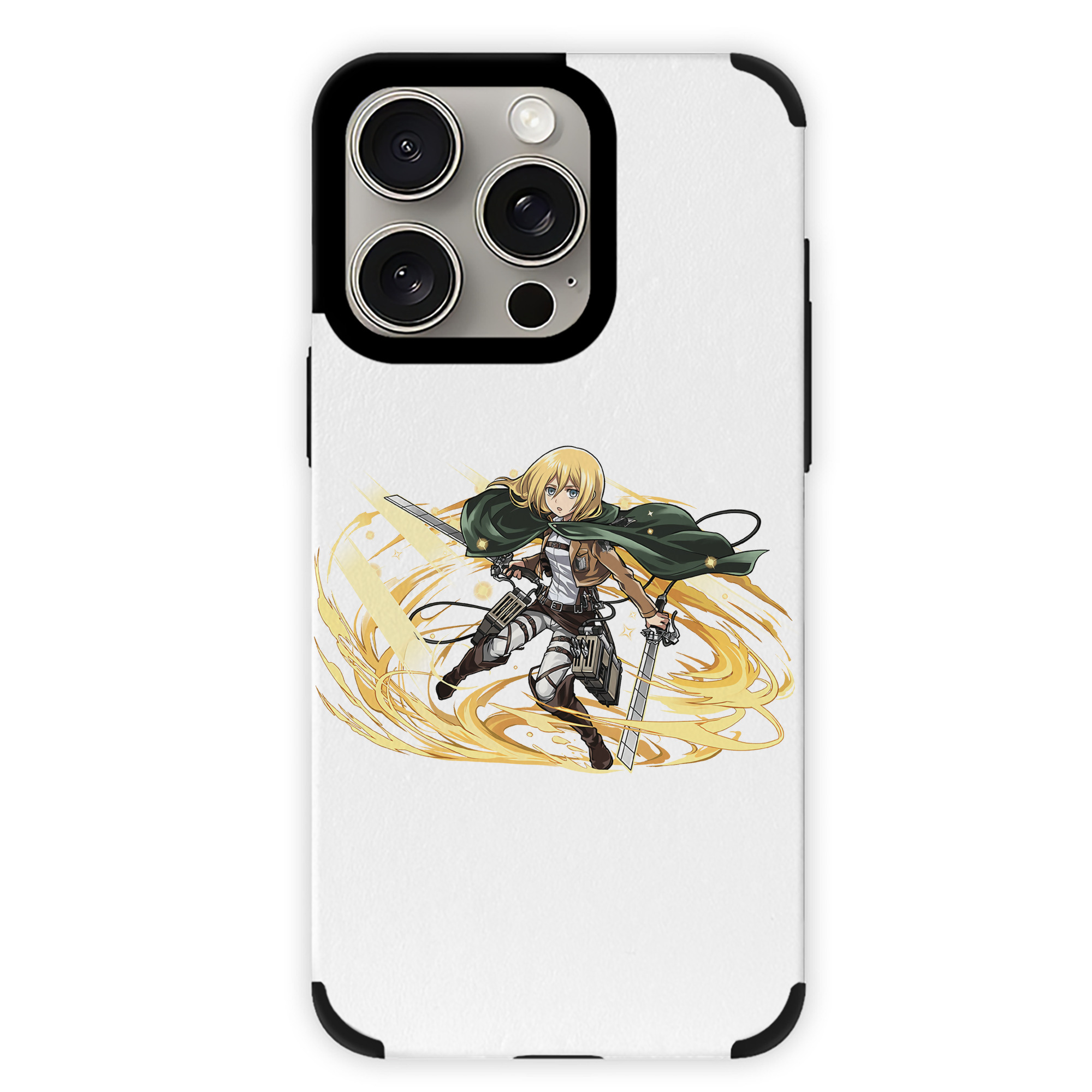 （画像用） 進撃の巨人 クリスタ·レンズ Attack on Titan Christa Lenz 【iPhone15ProMax対応】 PUレザー スマホケース 耐衝撃＆黄変防止