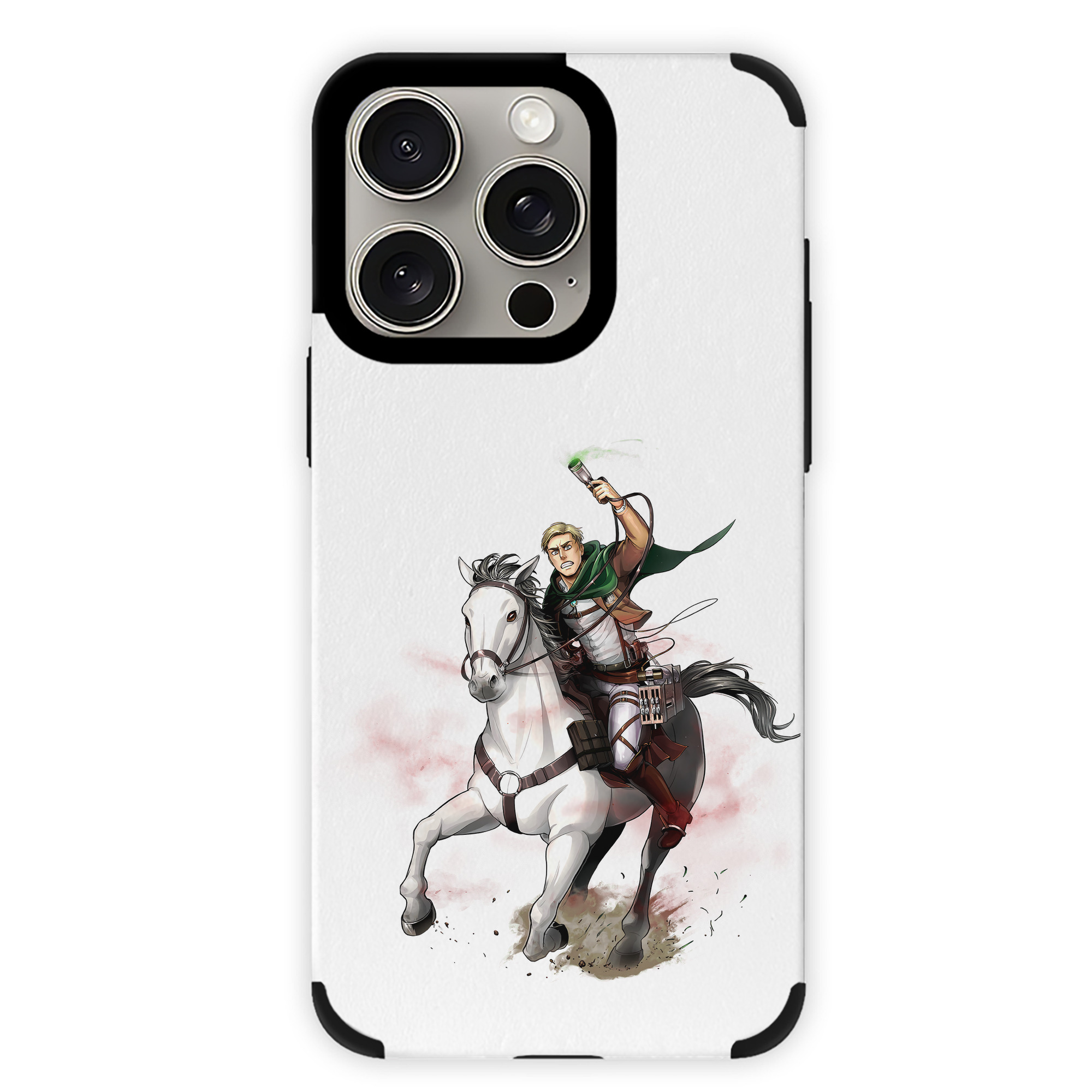 （画像用） 進撃の巨人 エルヴィン・スミス Attack on Titan Erwin Smith 【iPhone15ProMax対応】 PUレザー スマホケース 耐衝撃＆黄変防止