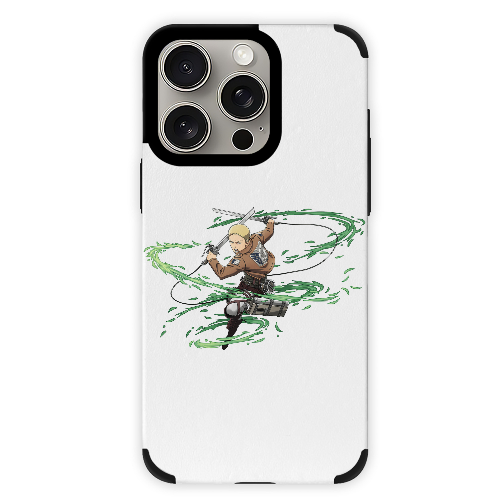 （画像用） 進撃の巨人 ライナー・ブラウン Attack on Titan Reiner Braun 【iPhone15ProMax対応】 PUレザー スマホケース 耐衝撃＆黄変防止
