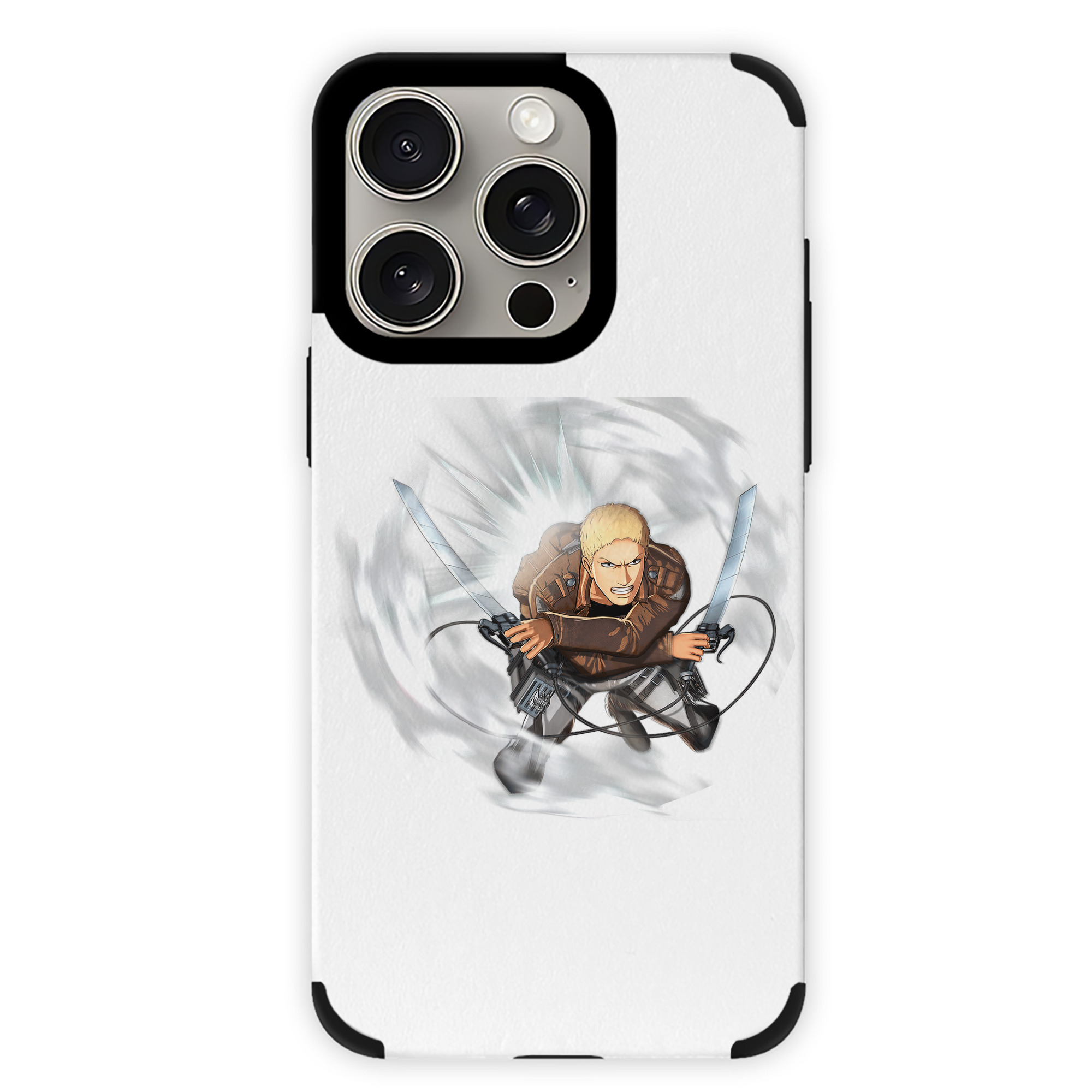 （画像用） 進撃の巨人 ライナー・ブラウン Attack on Titan Reiner Braun 【iPhone15ProMax対応】 PUレザー スマホケース 耐衝撃＆黄変防止