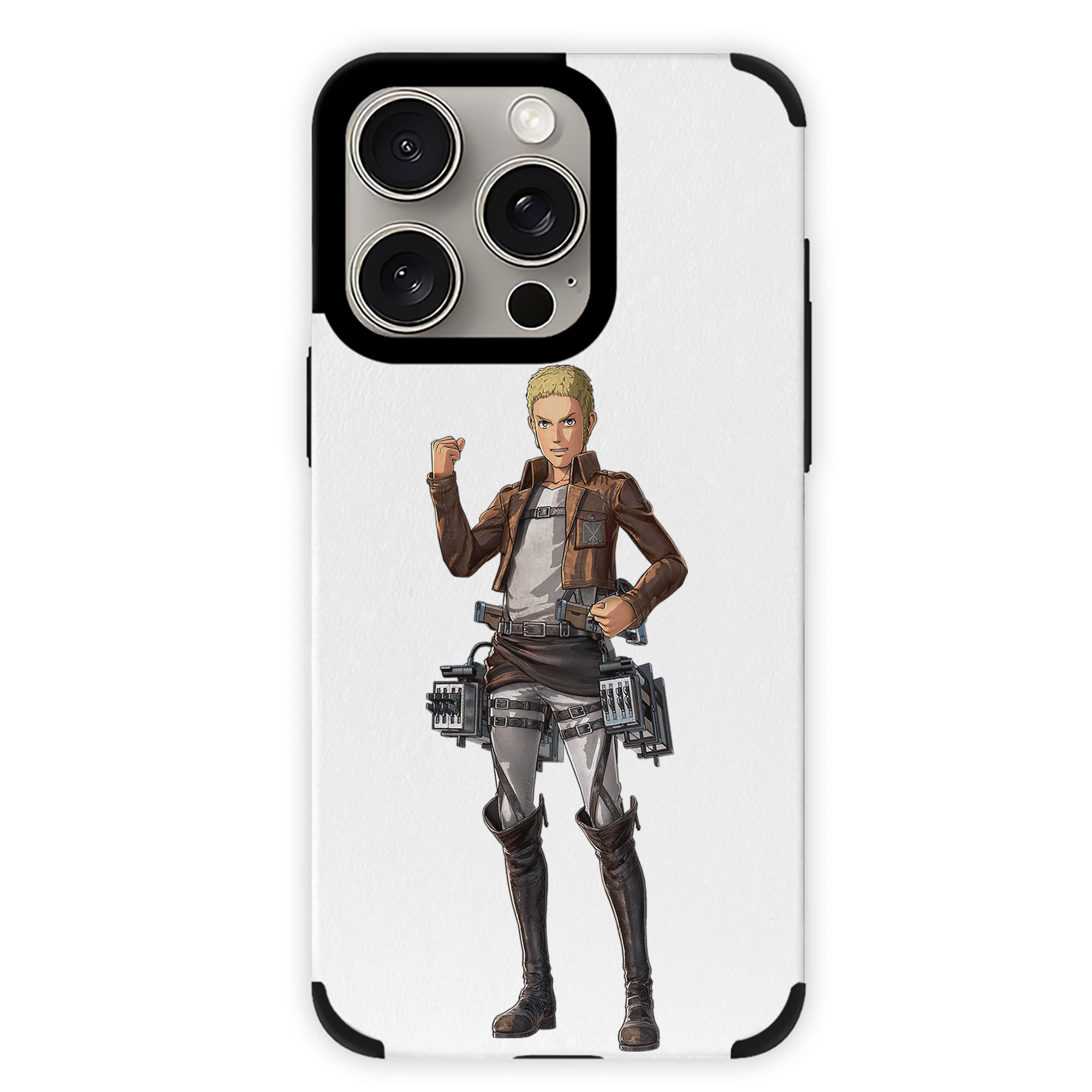 （画像用） 進撃の巨人 ライナー・ブラウン Attack on Titan Reiner Braun 【iPhone15ProMax対応】 PUレザー スマホケース 耐衝撃＆黄変防止