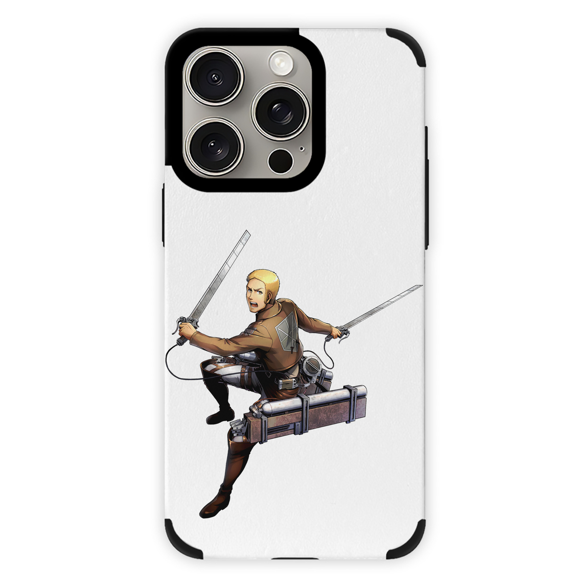 （画像用） 進撃の巨人 ライナー・ブラウン Attack on Titan Reiner Braun 【iPhone15ProMax対応】 PUレザー スマホケース 耐衝撃＆黄変防止