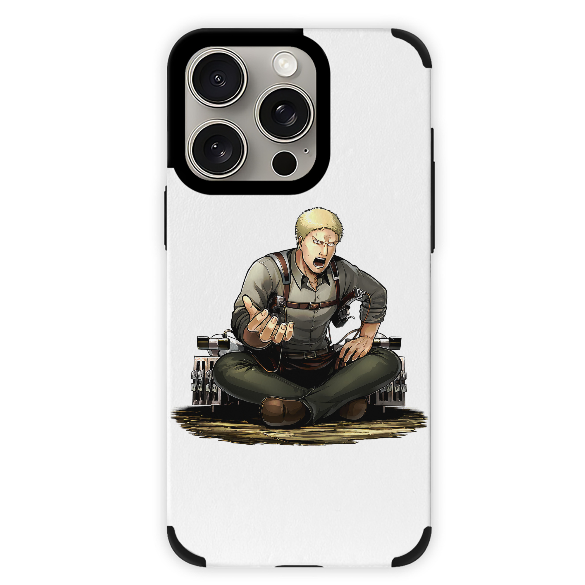 （画像用） 進撃の巨人 ライナー・ブラウン Attack on Titan Reiner Braun 【iPhone15ProMax対応】 PUレザー スマホケース 耐衝撃＆黄変防止
