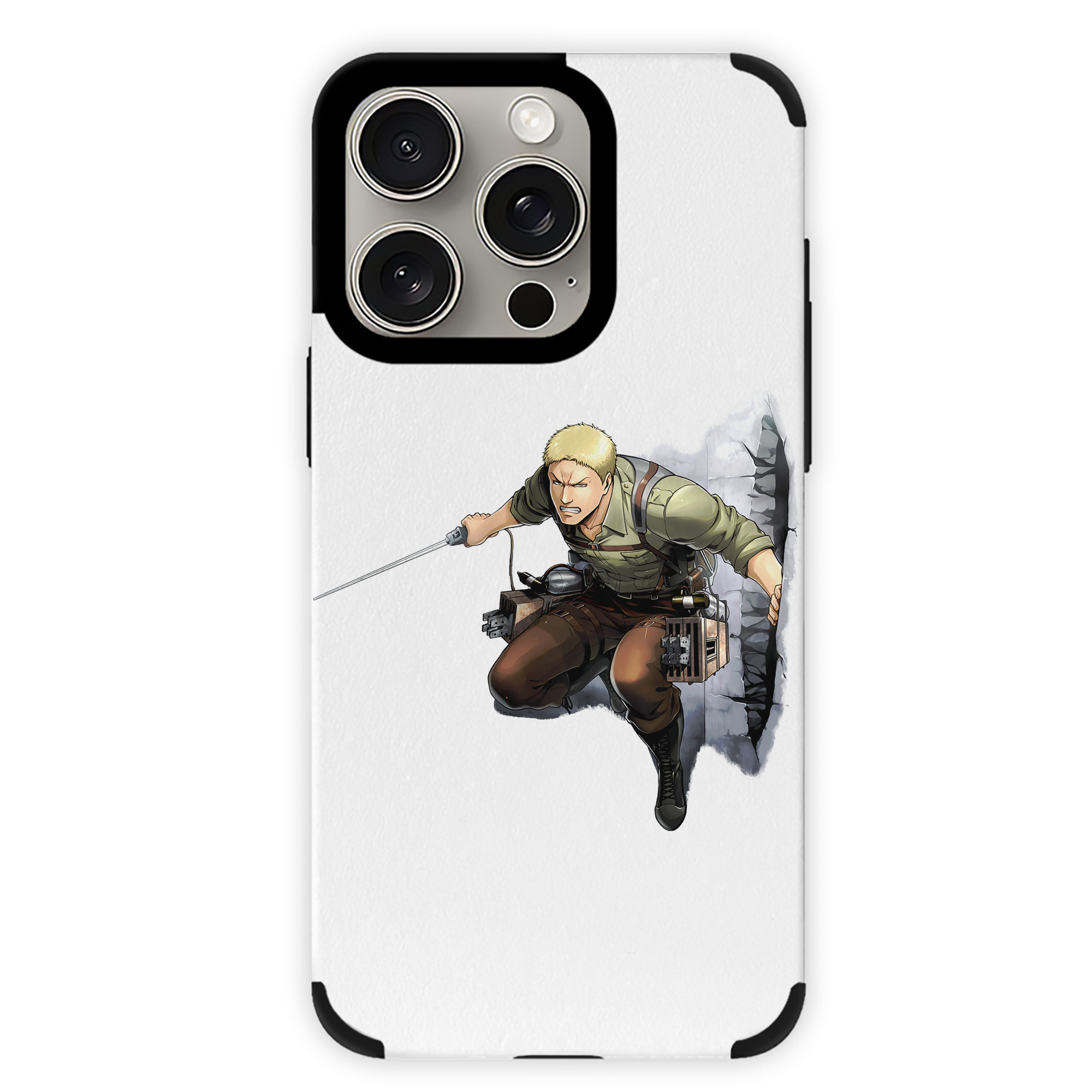 （画像用） 進撃の巨人 ライナー・ブラウン Attack on Titan Reiner Braun 【iPhone15ProMax対応】 PUレザー スマホケース 耐衝撃＆黄変防止