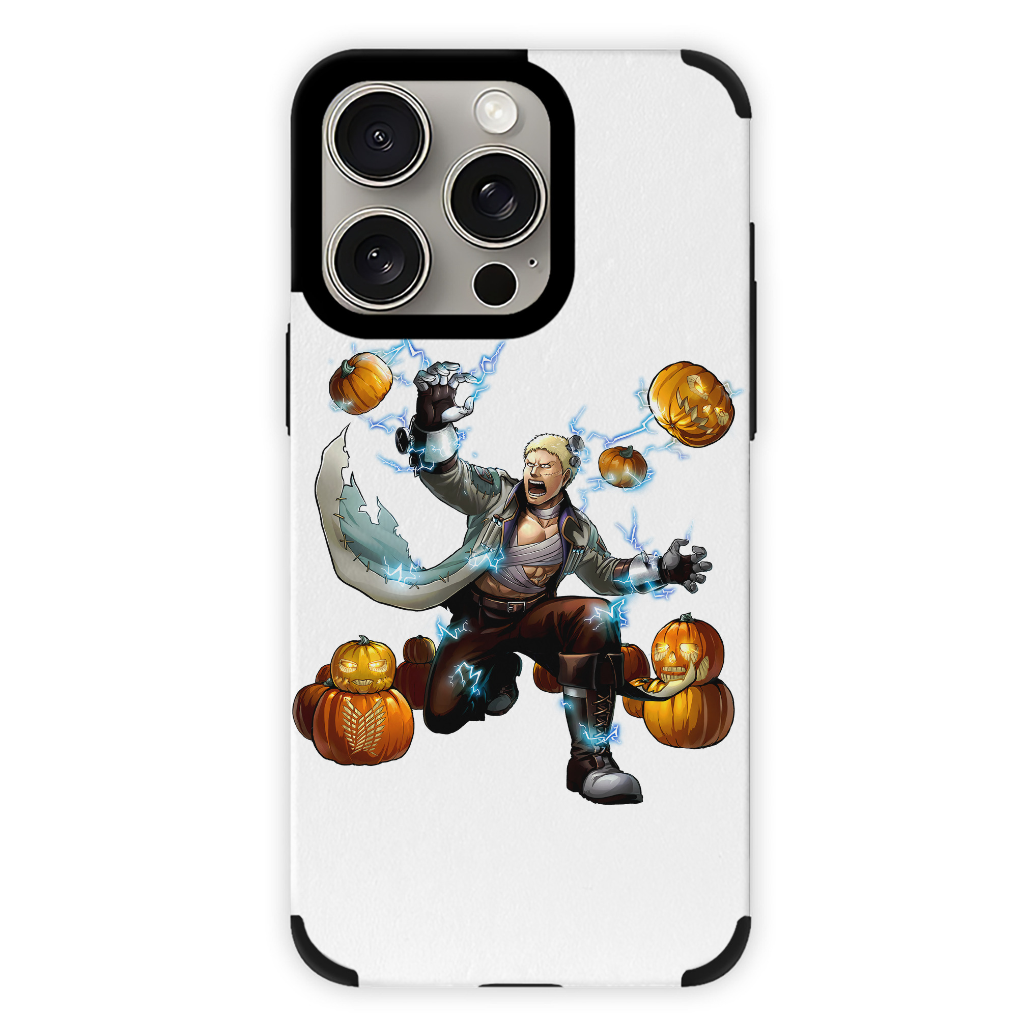 （画像用） 進撃の巨人 ライナー・ブラウン Attack on Titan Reiner Braun 【iPhone15ProMax対応】 PUレザー スマホケース 耐衝撃＆黄変防止