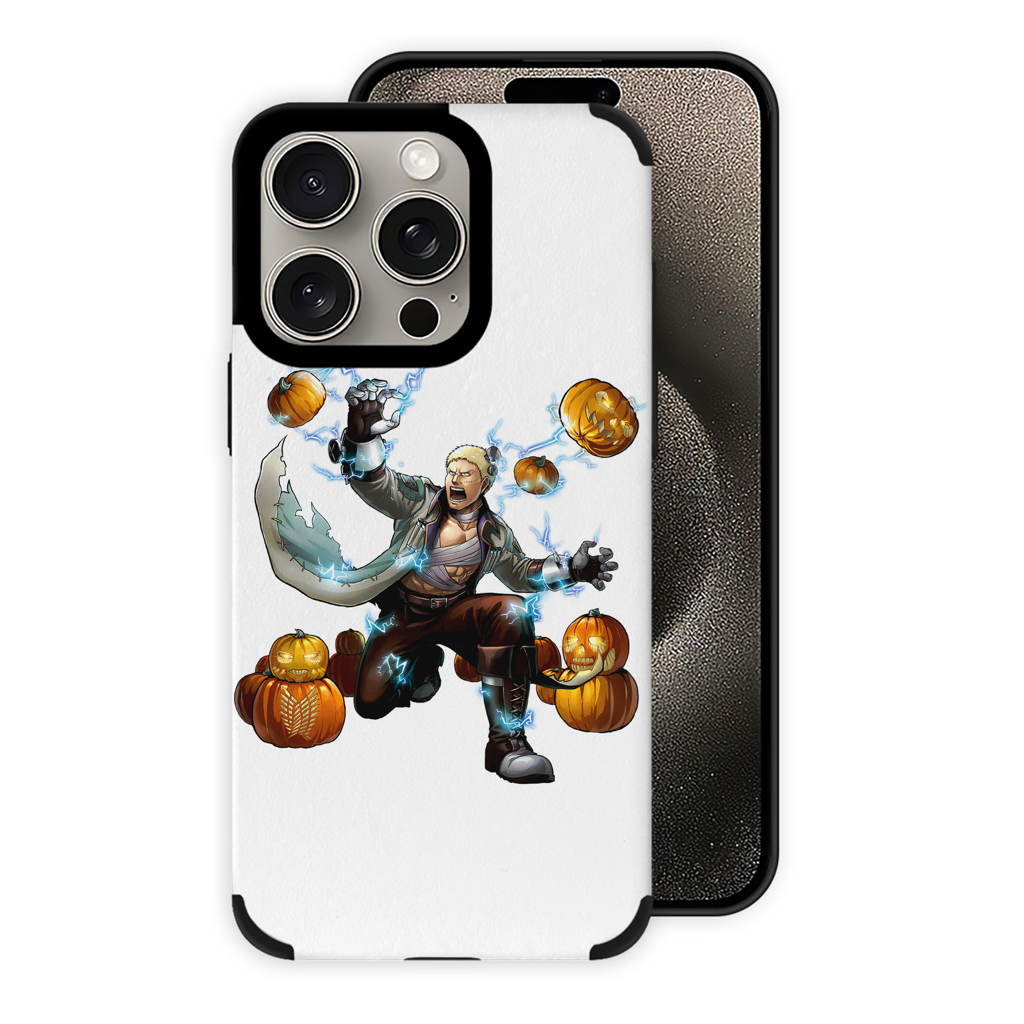 （画像用） 進撃の巨人 ライナー・ブラウン Attack on Titan Reiner Braun 【iPhone15ProMax対応】 PUレザー スマホケース 耐衝撃＆黄変防止