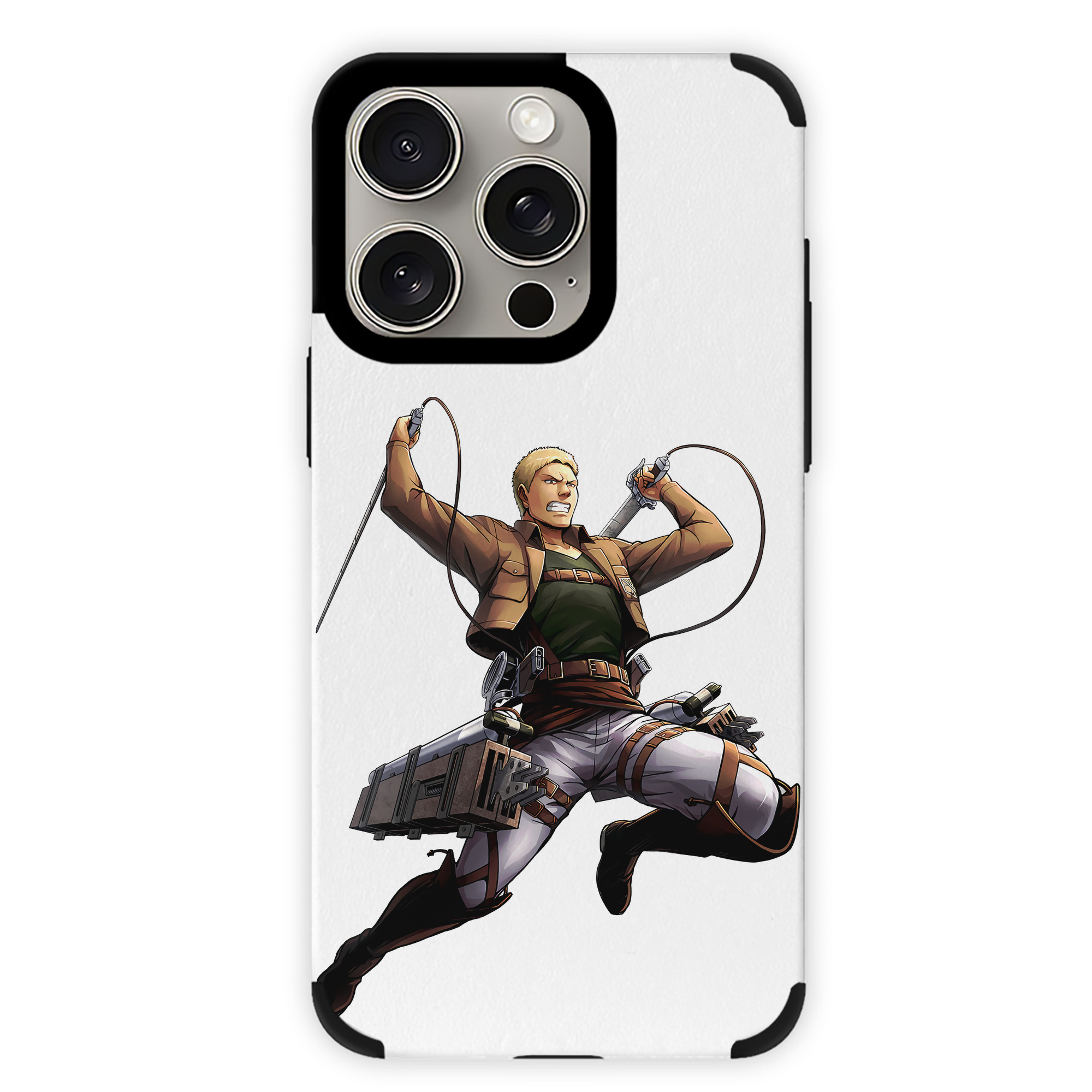（画像用） 進撃の巨人 ライナー・ブラウン Attack on Titan Reiner Braun 【iPhone15ProMax対応】 PUレザー スマホケース 耐衝撃＆黄変防止