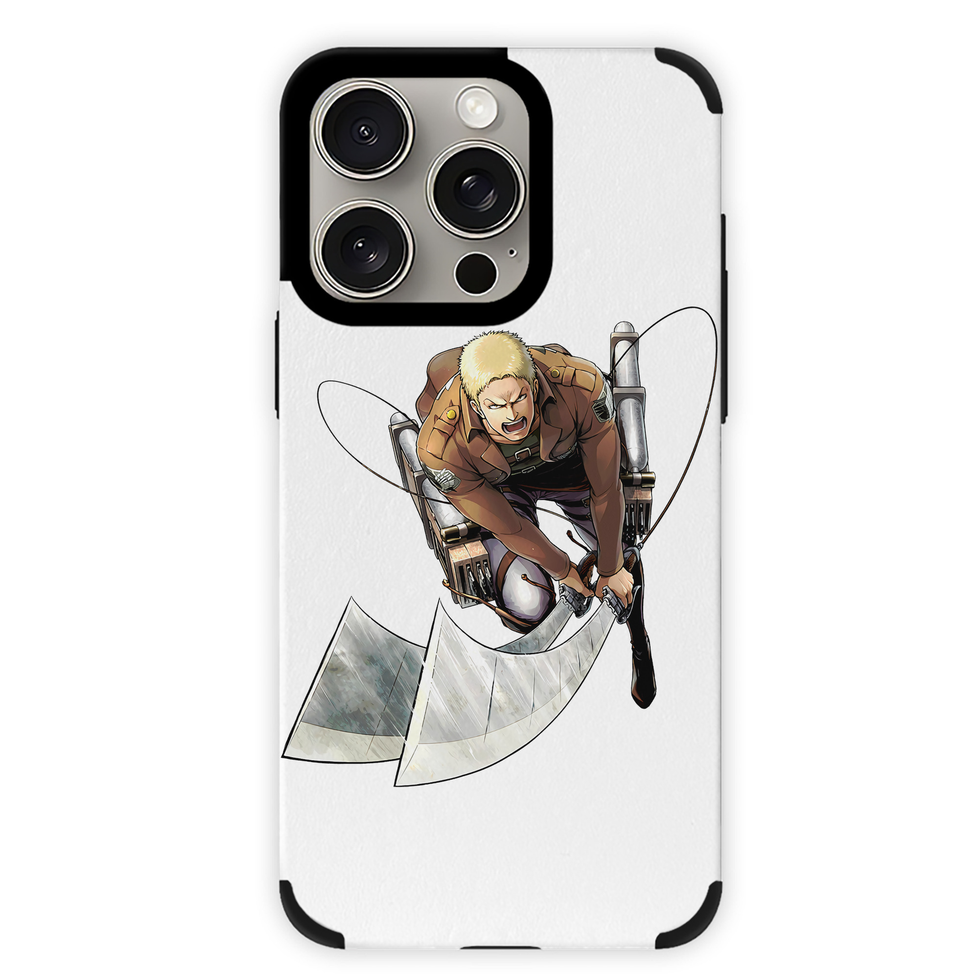 （画像用） 進撃の巨人 ライナー・ブラウン Attack on Titan Reiner Braun 【iPhone15ProMax対応】 PUレザー スマホケース 耐衝撃＆黄変防止