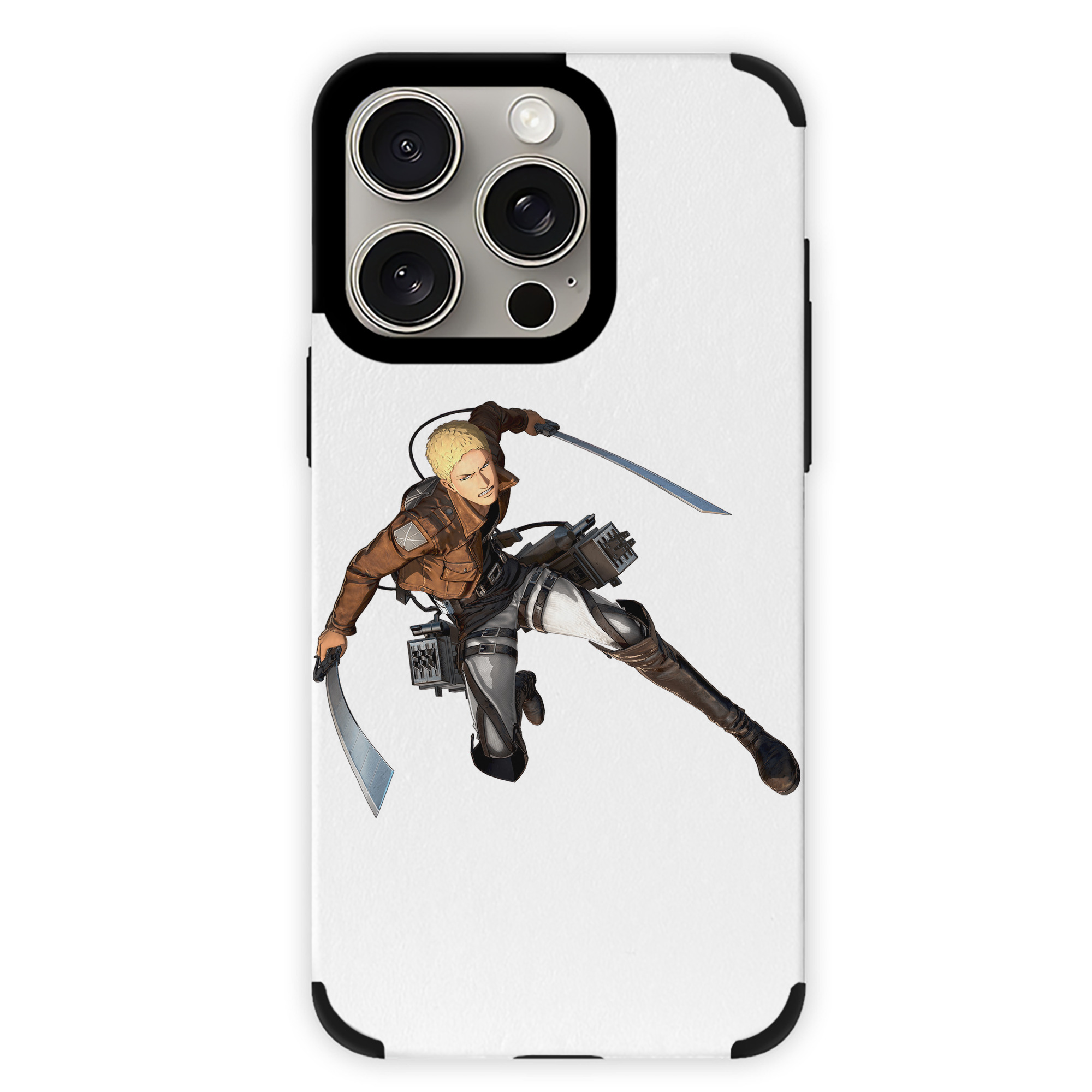 （画像用） 進撃の巨人 ライナー・ブラウン Attack on Titan Reiner Braun 【iPhone15ProMax対応】 PUレザー スマホケース 耐衝撃＆黄変防止