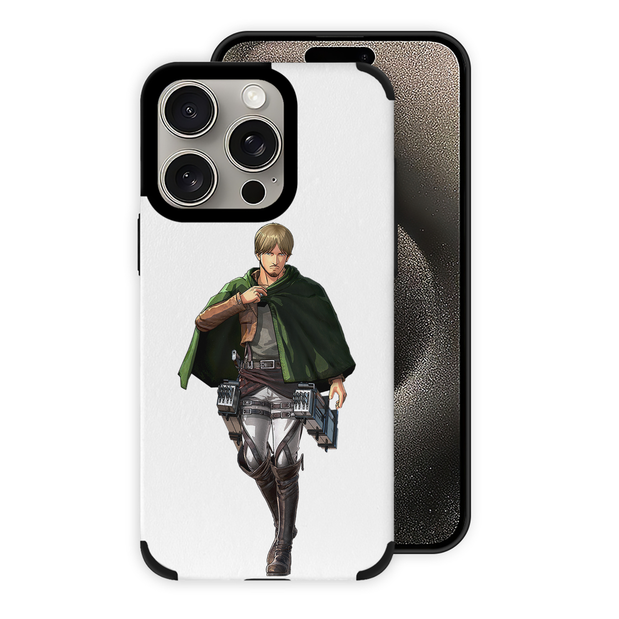（画像用） 進撃の巨人 ミケ·ザカリアス Attack on Titan Mike Zakarius 【iPhone15ProMax対応】 PUレザー スマホケース 耐衝撃＆黄変防止