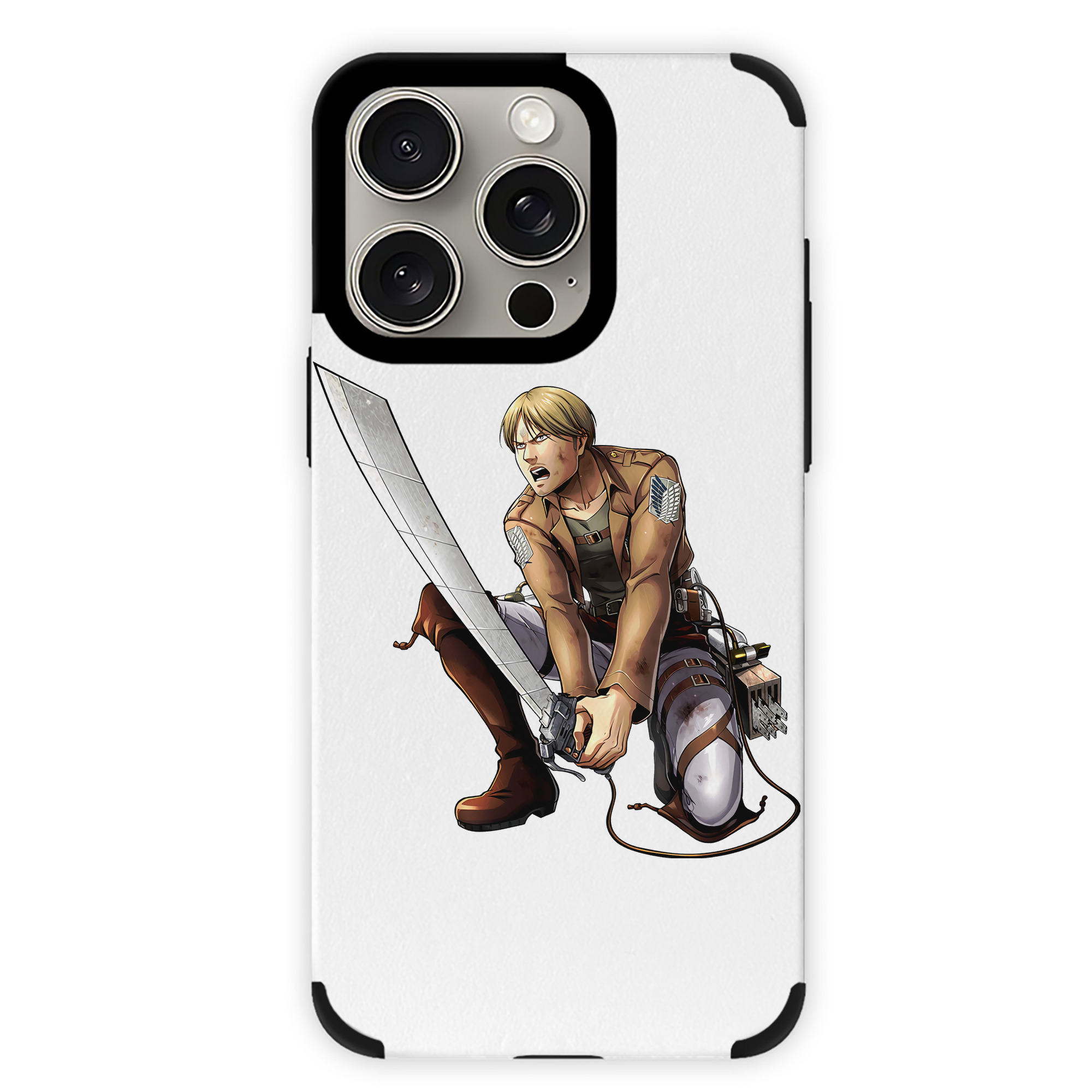 （画像用） 進撃の巨人 ミケ·ザカリアス Attack on Titan Mike Zakarius 【iPhone15ProMax対応】 PUレザー スマホケース 耐衝撃＆黄変防止