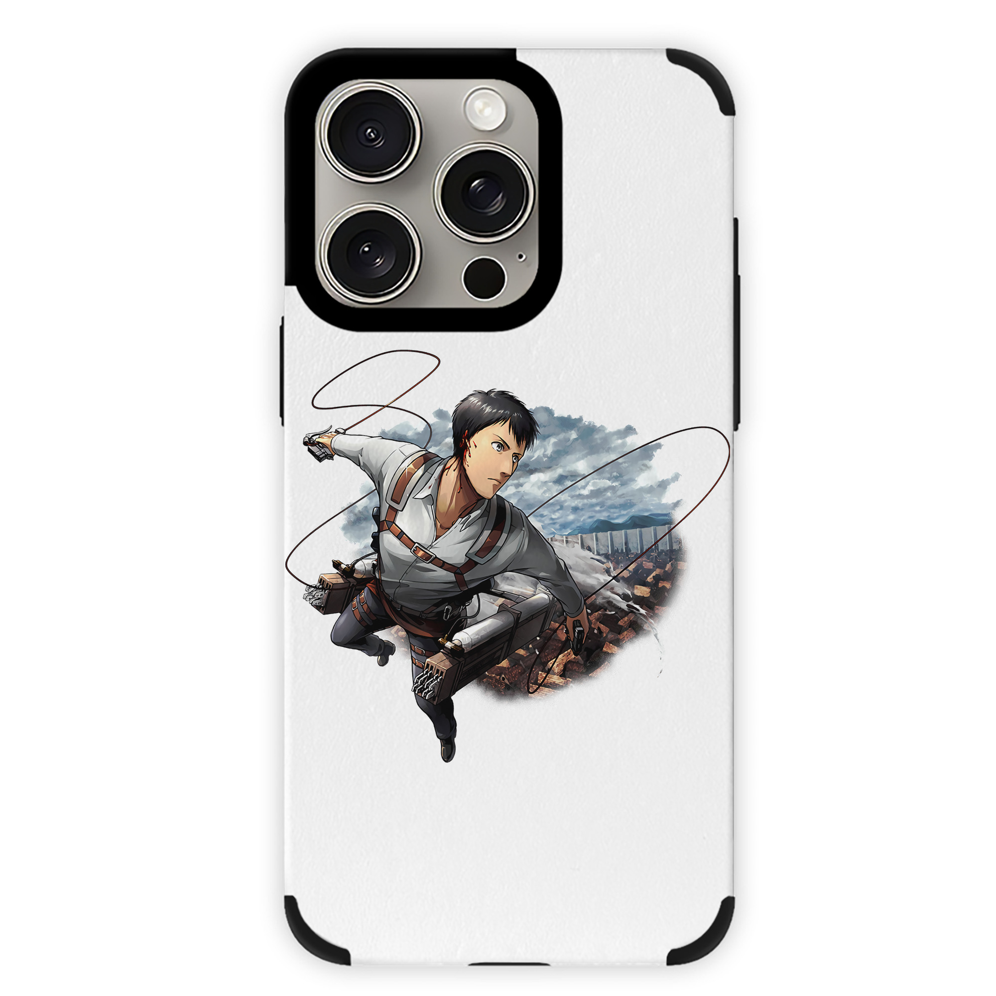 （画像用） 進撃の巨人 ベルトルト・フーバー Attack on Titan Bertholdt Hoover 【iPhone15ProMax対応】 PUレザー スマホケース 耐衝撃＆黄変防止