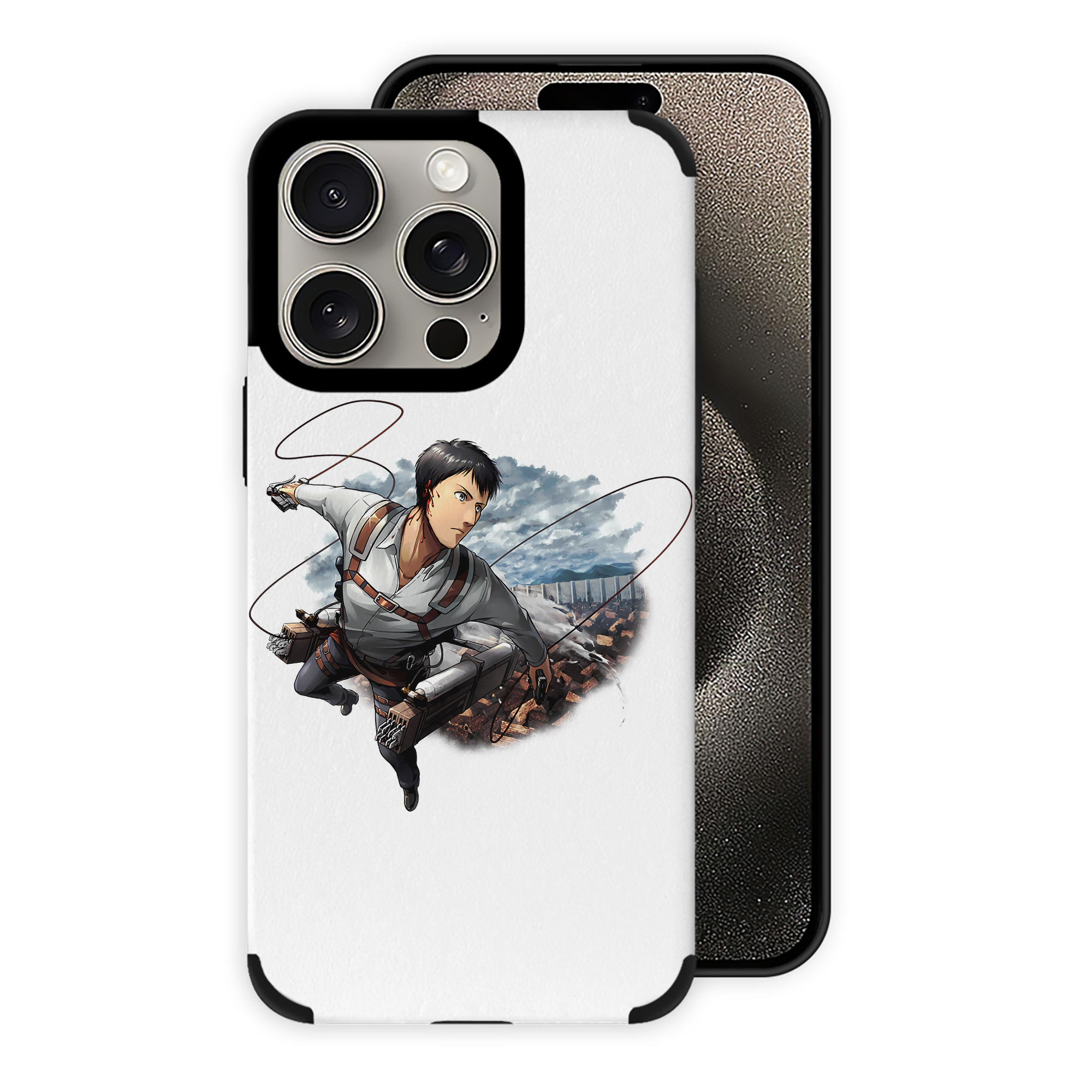 （画像用） 進撃の巨人 ベルトルト・フーバー Attack on Titan Bertholdt Hoover 【iPhone15ProMax対応】 PUレザー スマホケース 耐衝撃＆黄変防止