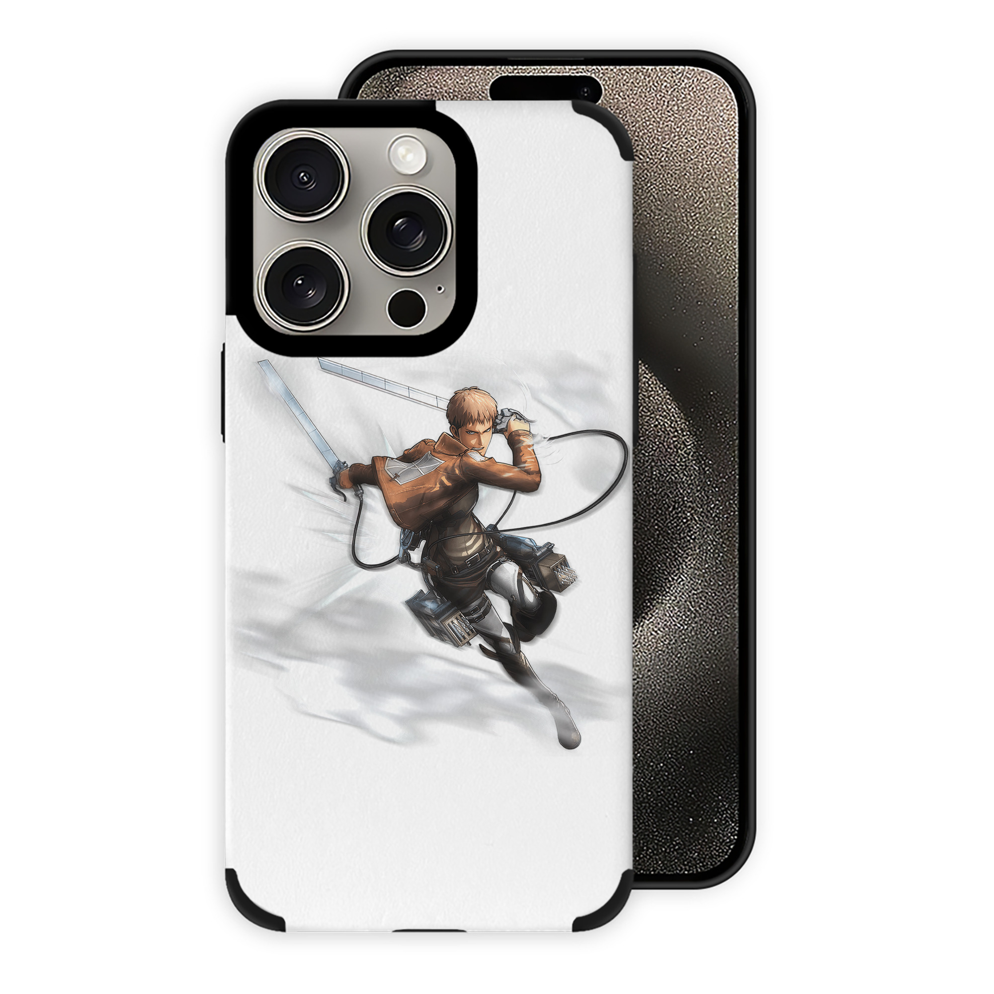 （画像用） 進撃の巨人 ジャン・キルシュタイン Attack on Titan Jean Kirstein 【iPhone15ProMax対応】 PUレザー スマホケース 耐衝撃＆黄変防止