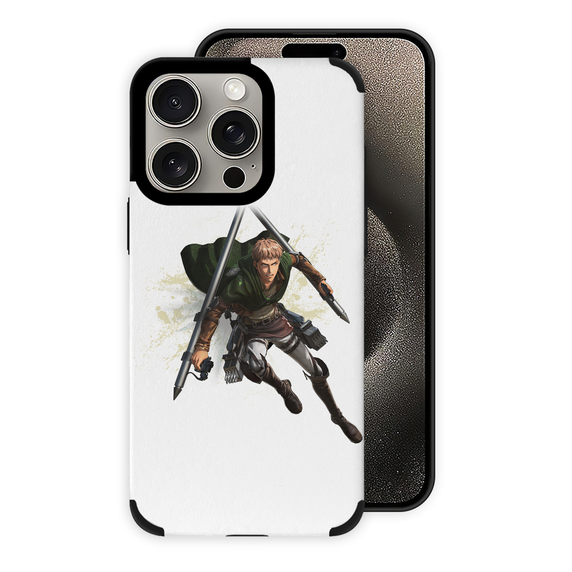 （画像用） 進撃の巨人 ジャン・キルシュタイン Attack on Titan Jean Kirstein 【iPhone15ProMax対応】 PUレザー スマホケース 耐衝撃＆黄変防止