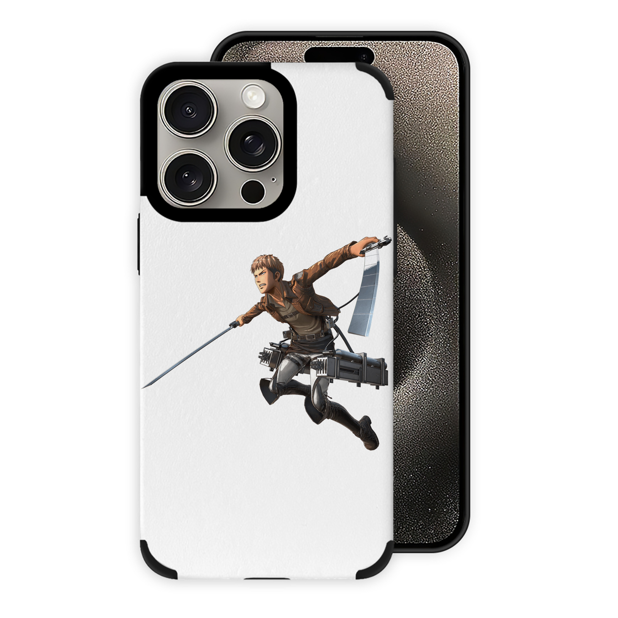 （画像用） 進撃の巨人 ジャン・キルシュタイン Attack on Titan Jean Kirstein 【iPhone15ProMax対応】 PUレザー スマホケース 耐衝撃＆黄変防止