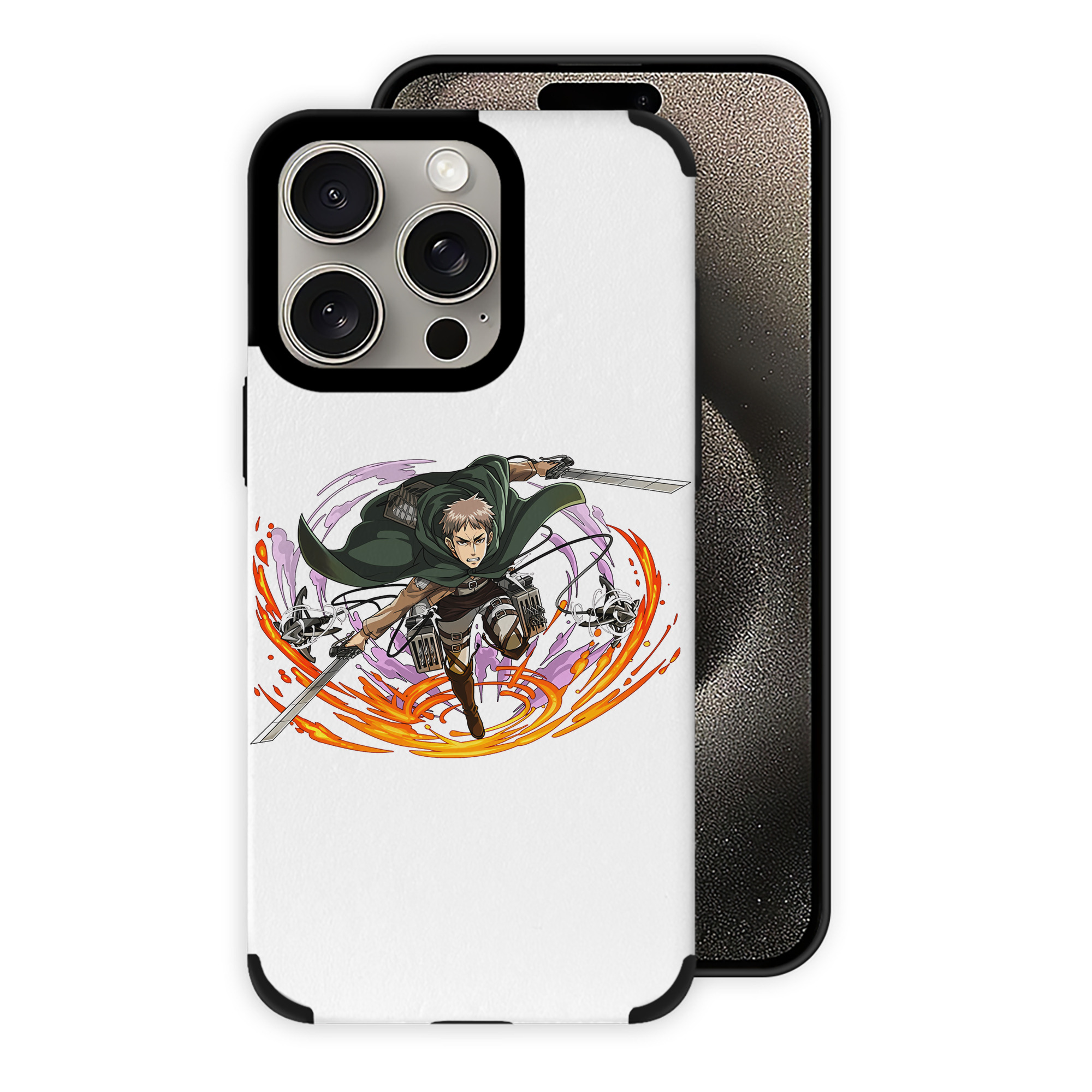 （画像用） 進撃の巨人 ジャン・キルシュタイン Attack on Titan Jean Kirstein 【iPhone15ProMax対応】 PUレザー スマホケース 耐衝撃＆黄変防止